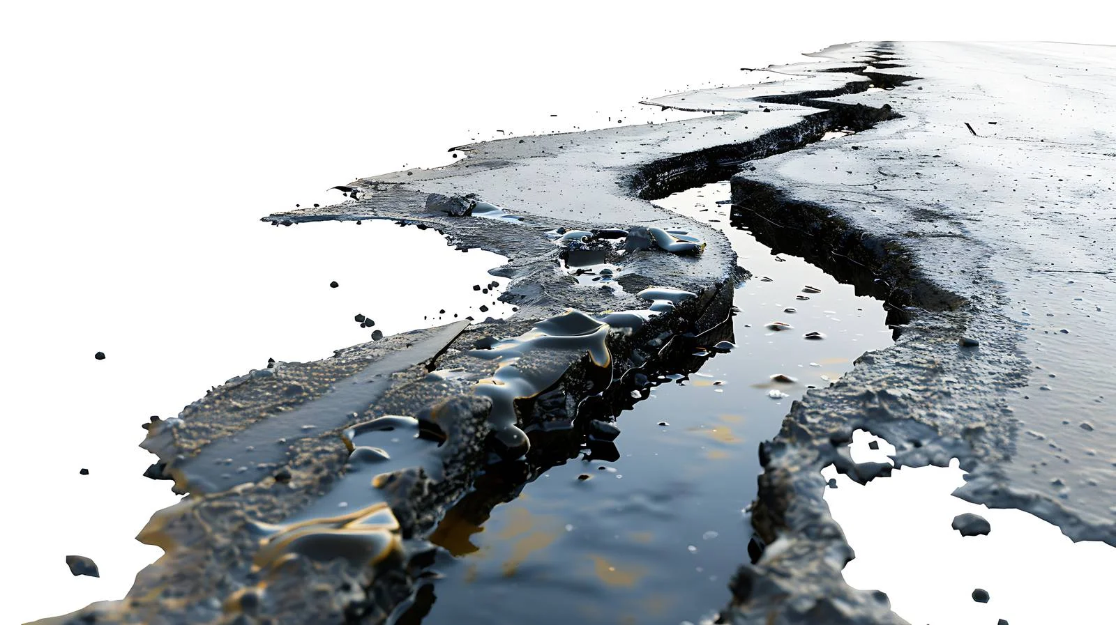 Oil seepage on asphalt near storage area — free download from Dotvec