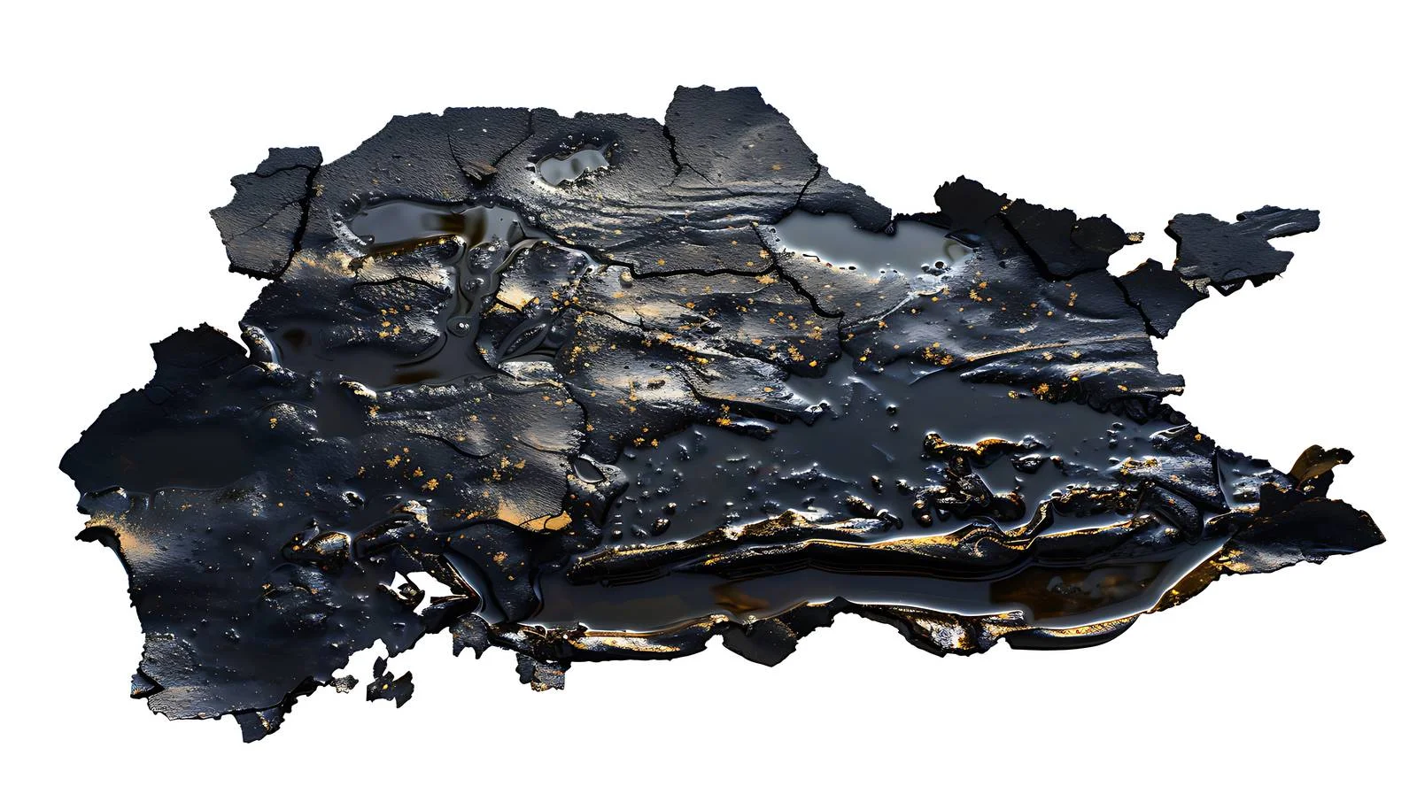 Persistent oil stain on damp asphalt — free download from Dotvec