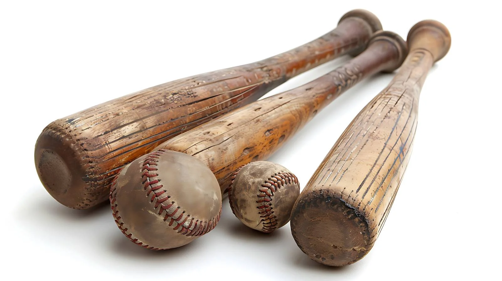 Vintage Baseball Equipment on Rough Wooden Surface — free download from Dotvec