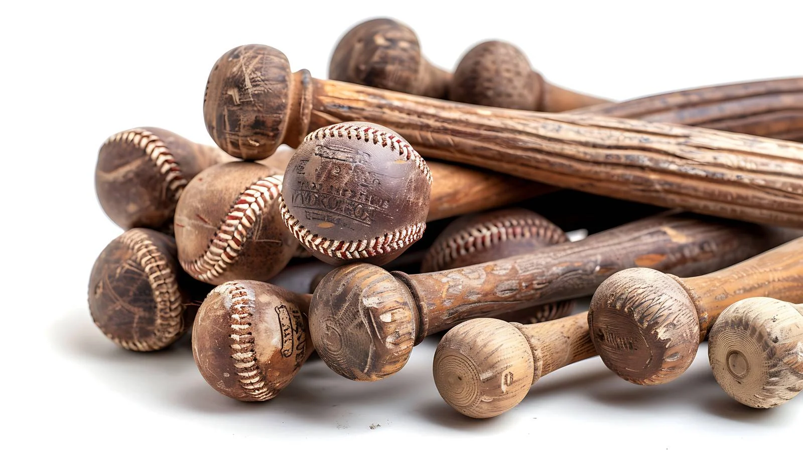 Vintage Baseball Equipment on Wooden Surface — free download from Dotvec