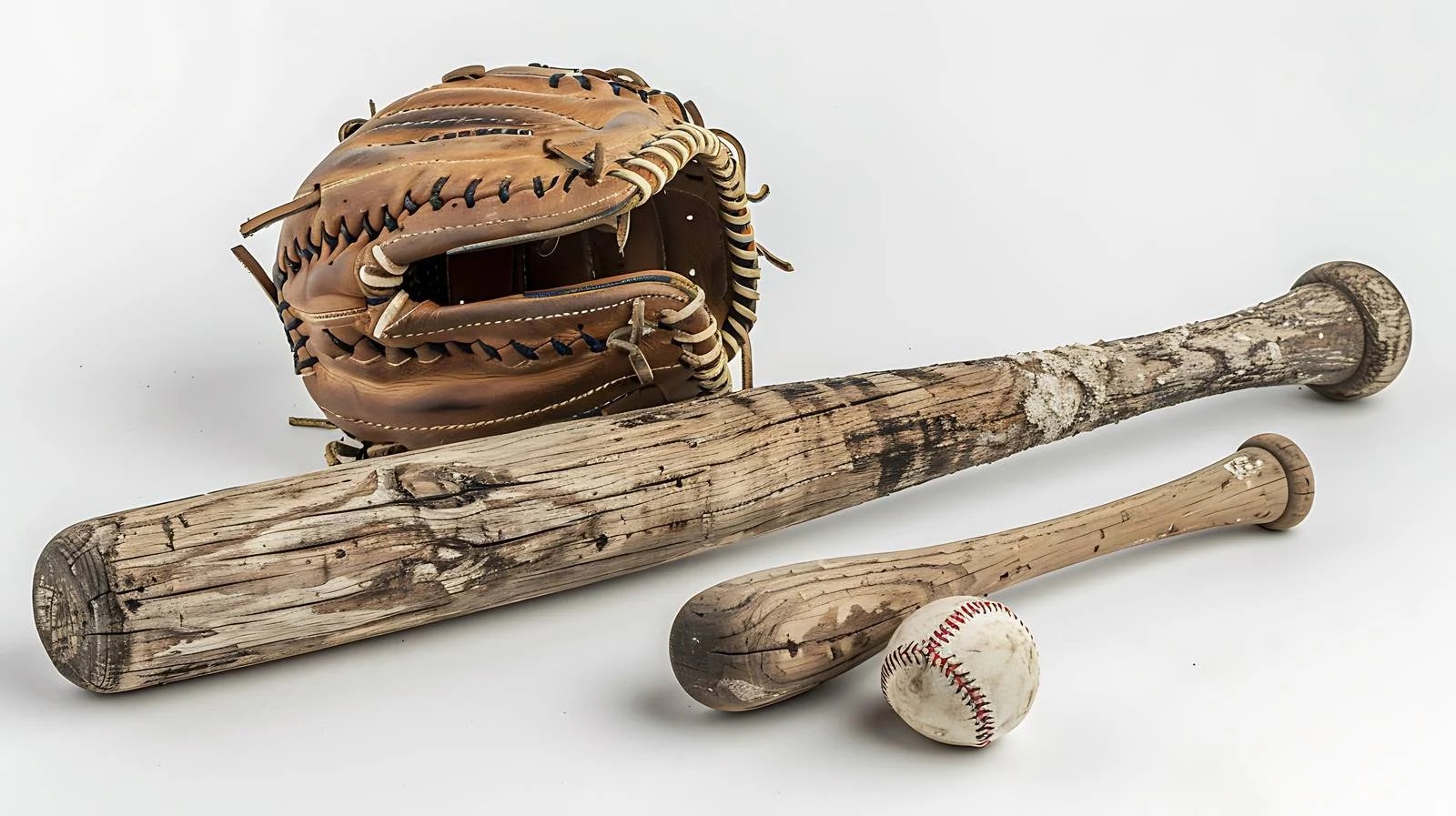 Vintage Baseball Gear on Weathered Wooden Surface — free download from Dotvec