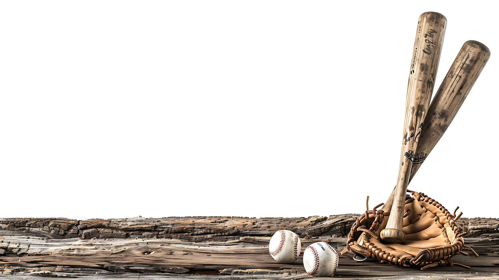 Vintage Baseball Equipment on Weathered Wood — free download from Dotvec