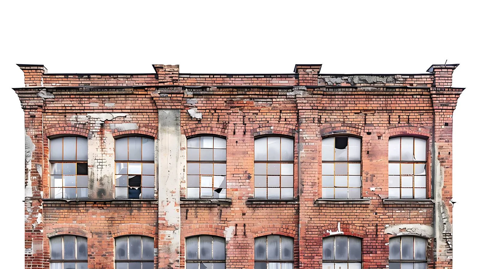 Vintage Brick Building with Sky — free download from Dotvec