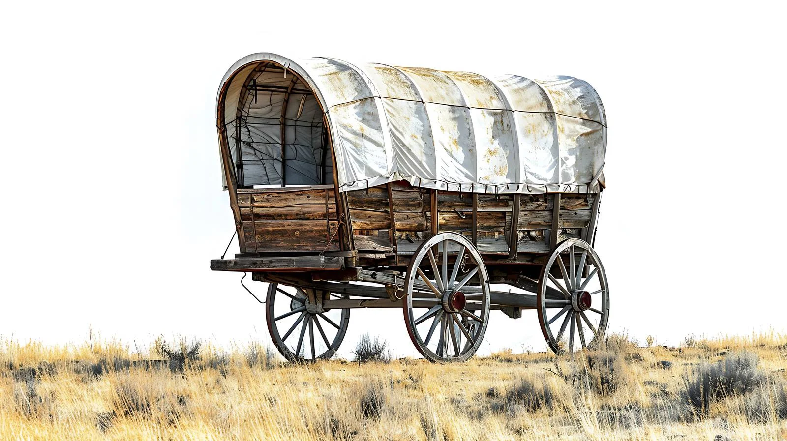 Historic Covered Wagon by Absaroka Mountains — free download from Dotvec