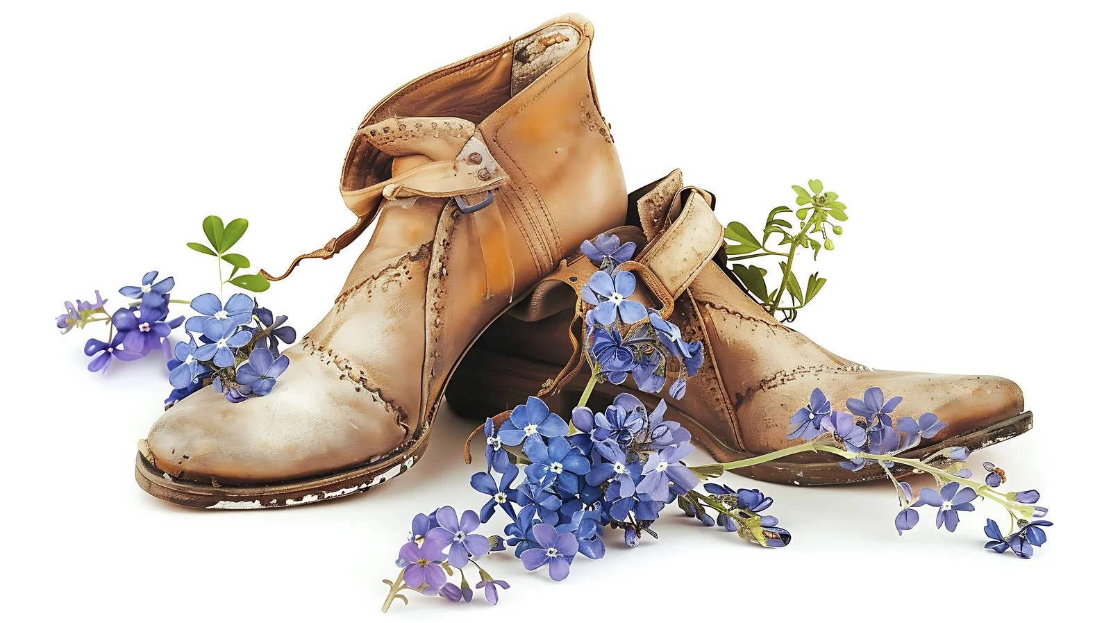 Vintage Texas Bluebonnet Ladies' Shoe Composition — free download from Dotvec
