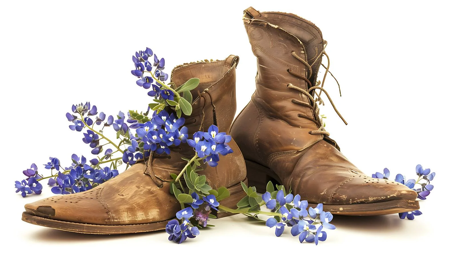 Vintage Women's Footwear and Texas Bluebonnets — free download from Dotvec
