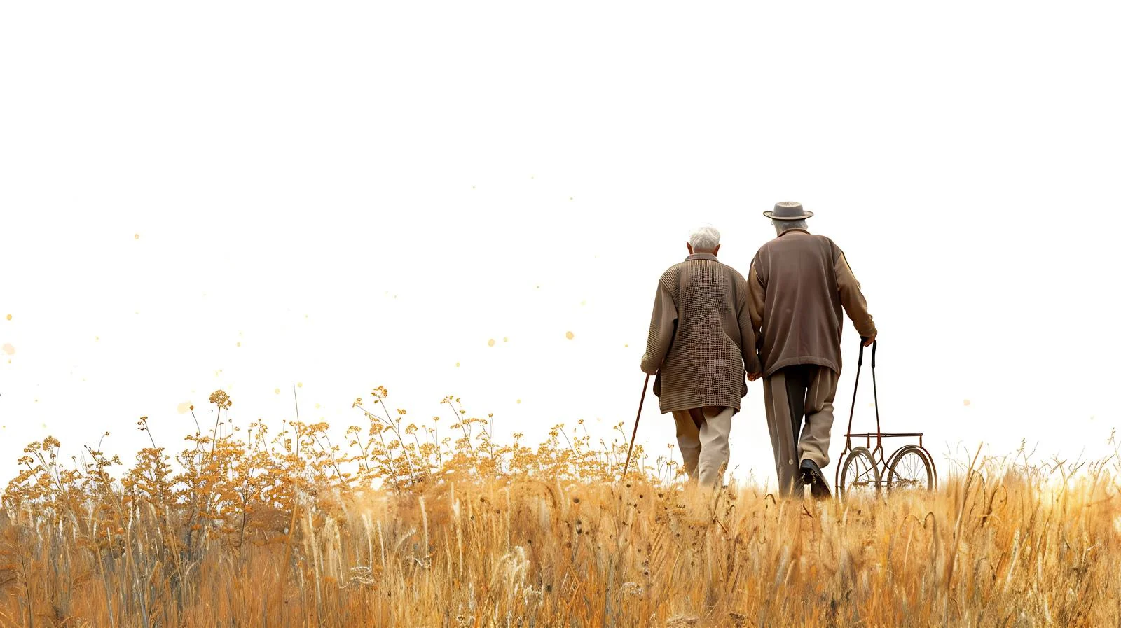 Serene Friends Walking in Fields — free download from Dotvec