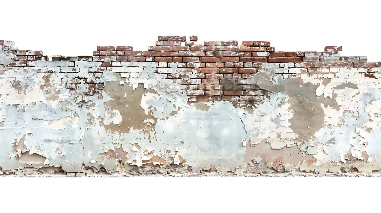 Weathered Brick Wall with Peeling Paint and Typography — free download from Dotvec
