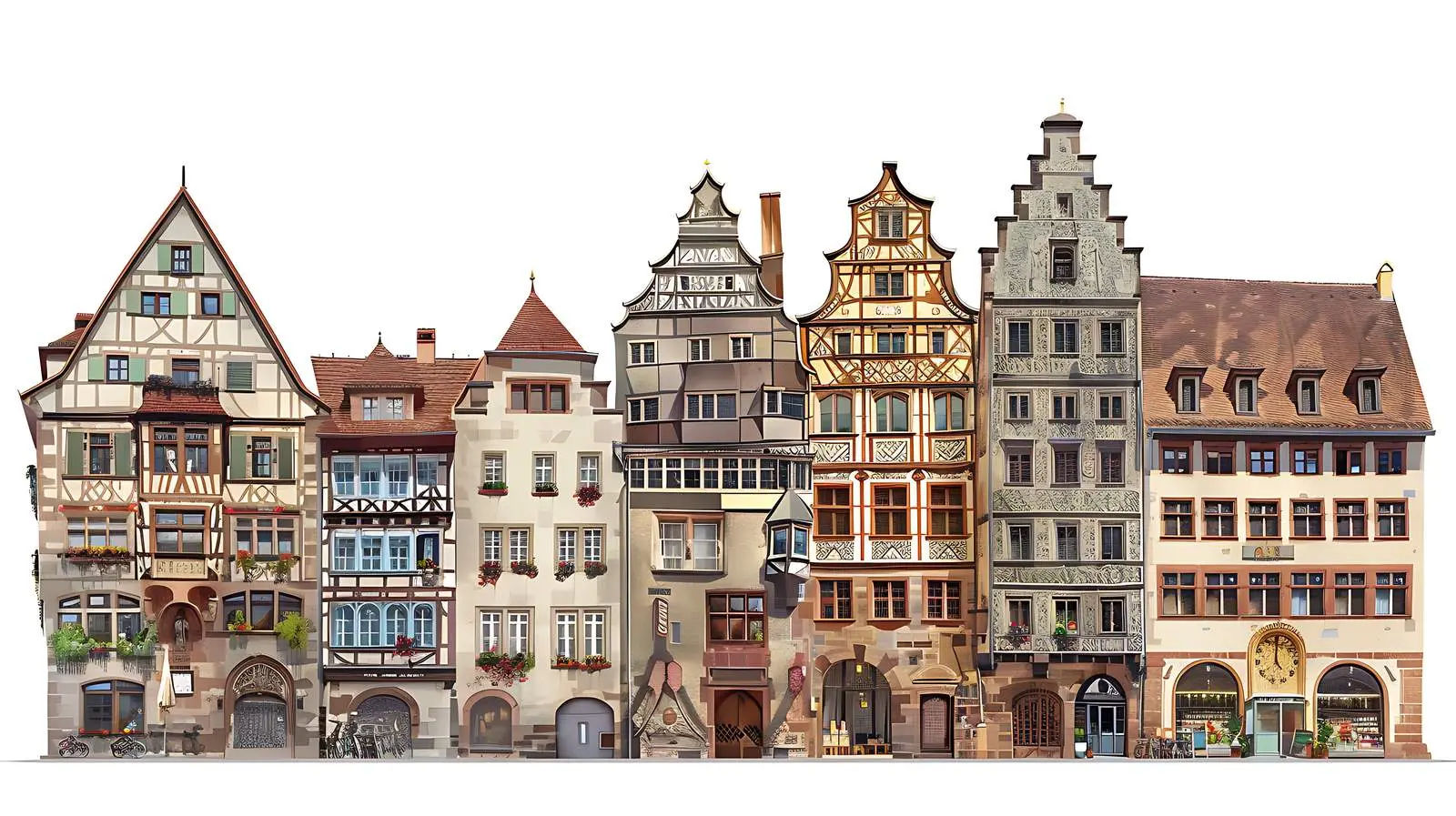 Traditional Architecture of Nuremberg, Germany – free medieval structures image from Dotvec