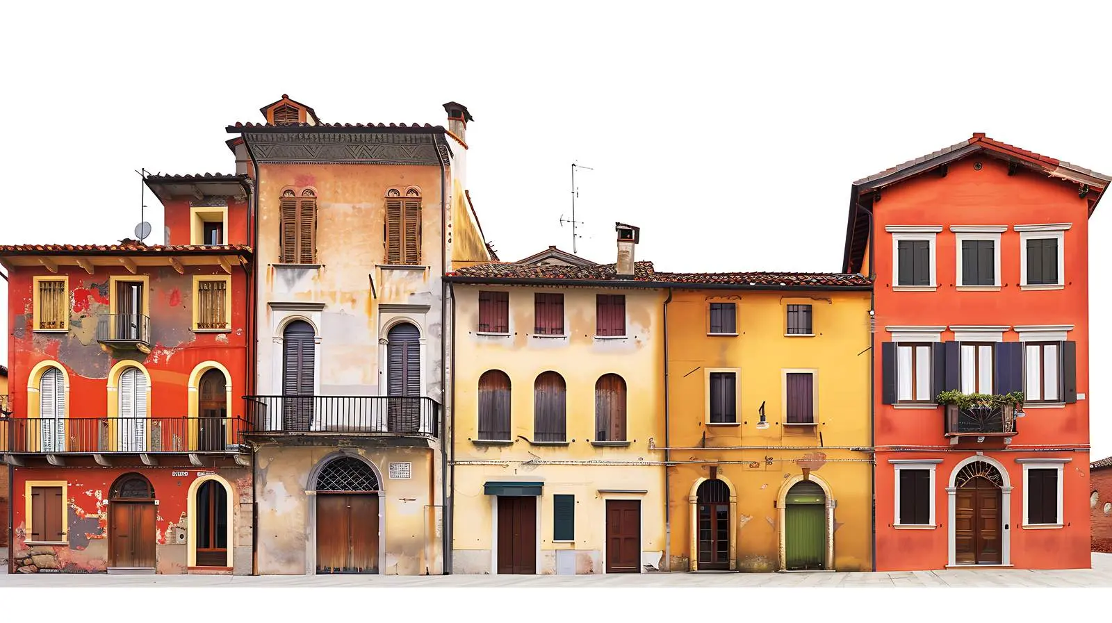 Historic Italian Architecture with Blue Wooden Balcony — free download from Dotvec