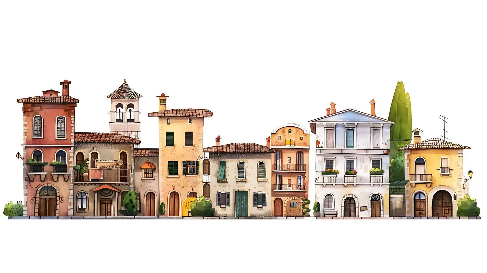 Historic Italian Architecture with Blue Wooden Door – free tourist attractions image from Dotvec