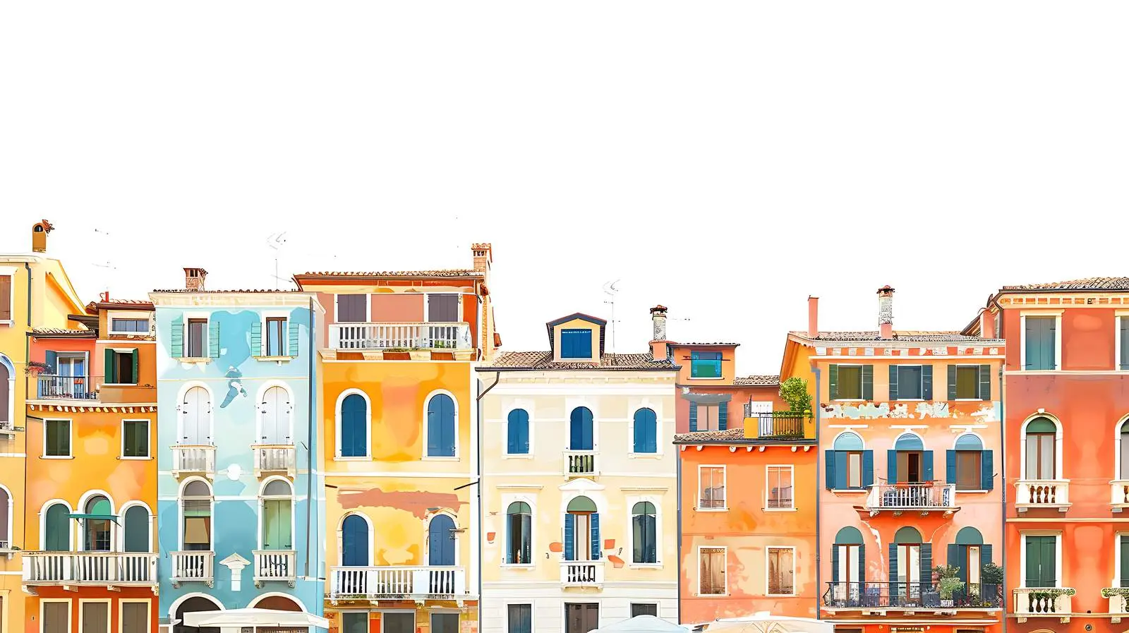 Historic Italian Architecture with Blue Wooden Balcony Door — free download from Dotvec