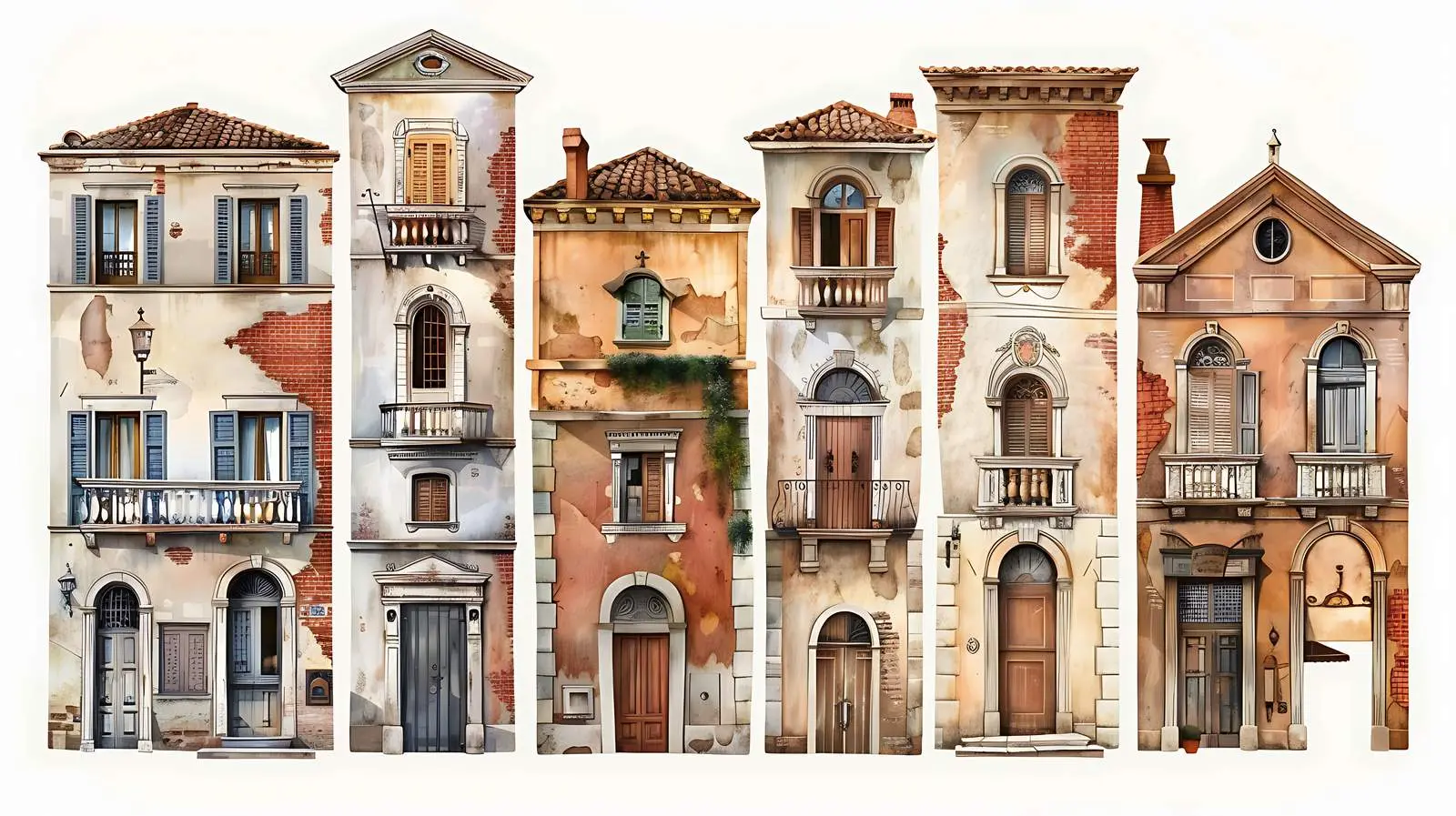 Historic Italian Architecture in Traditional European Style — free download from Dotvec