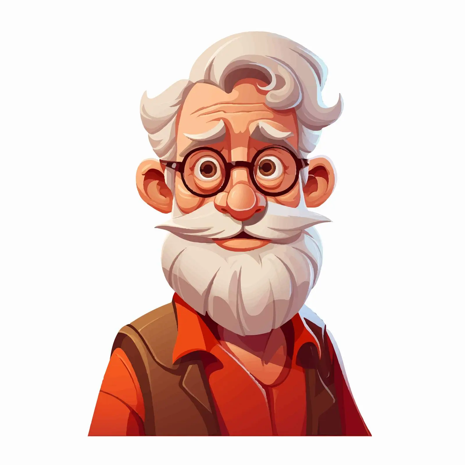 Old Man Cartoon Character Illustration Vector Art — free download from Dotvec