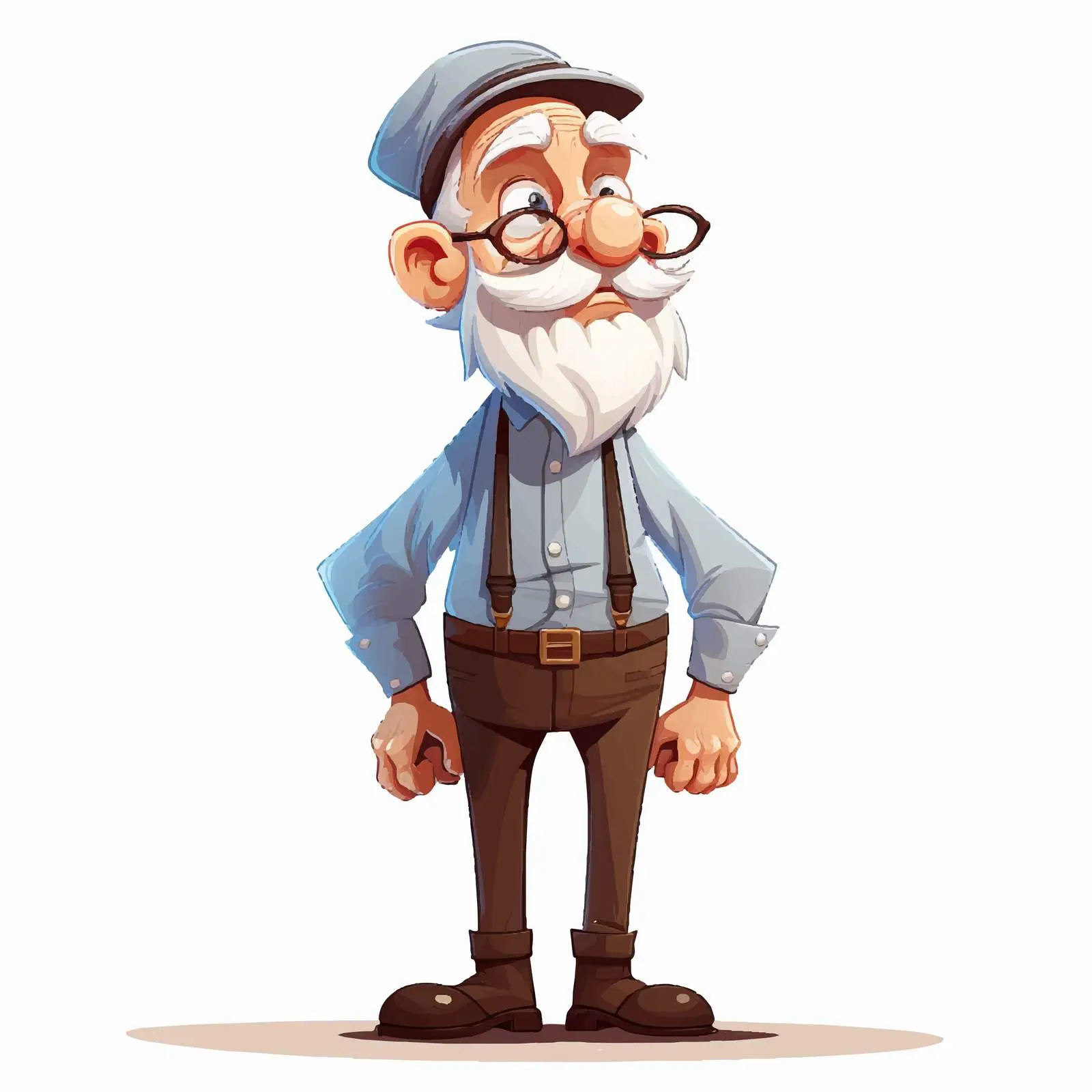 Old Man Cartoon Character Illustration Vector — free download from Dotvec