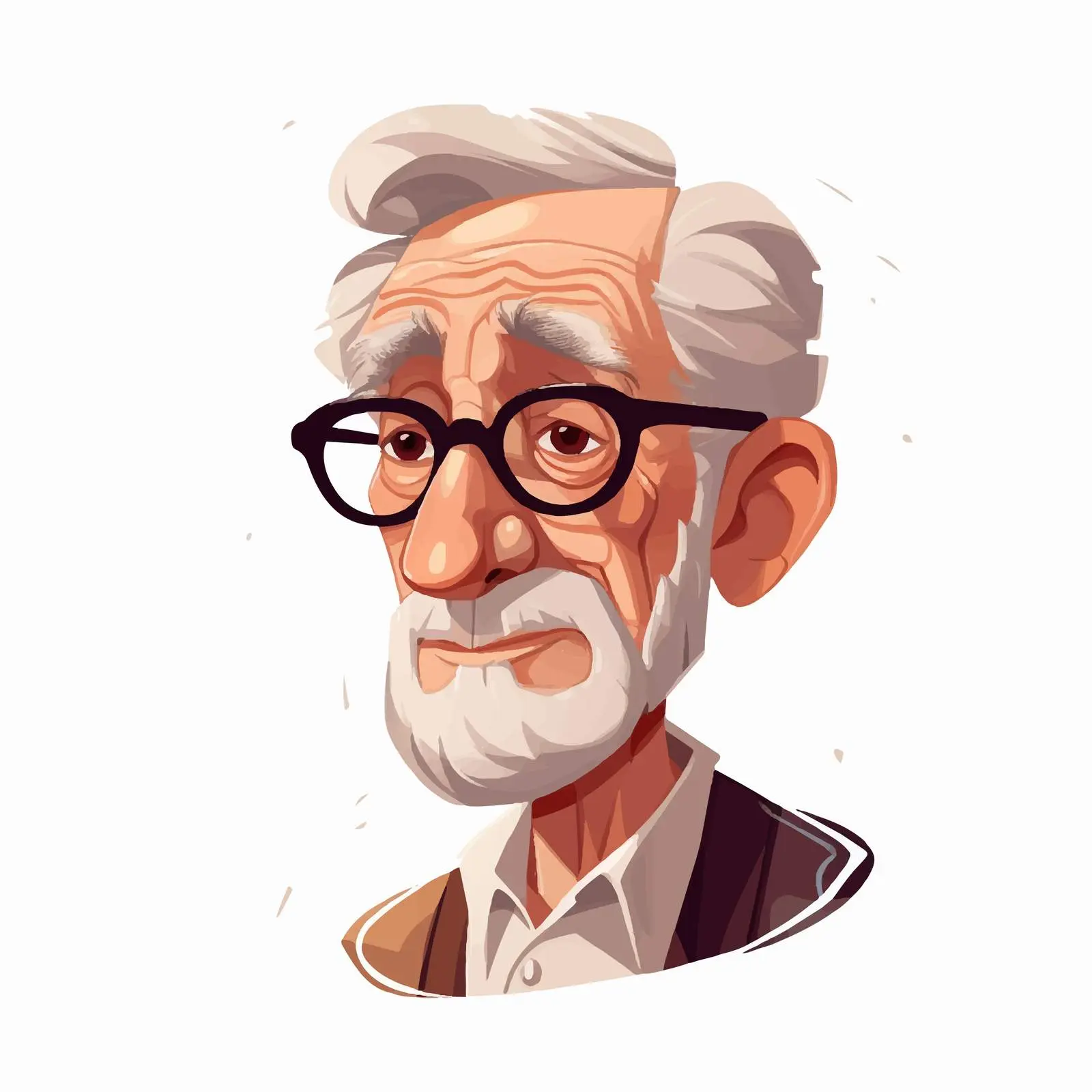 Elegant Old Men Avatar Vector Illustration — free download from Dotvec