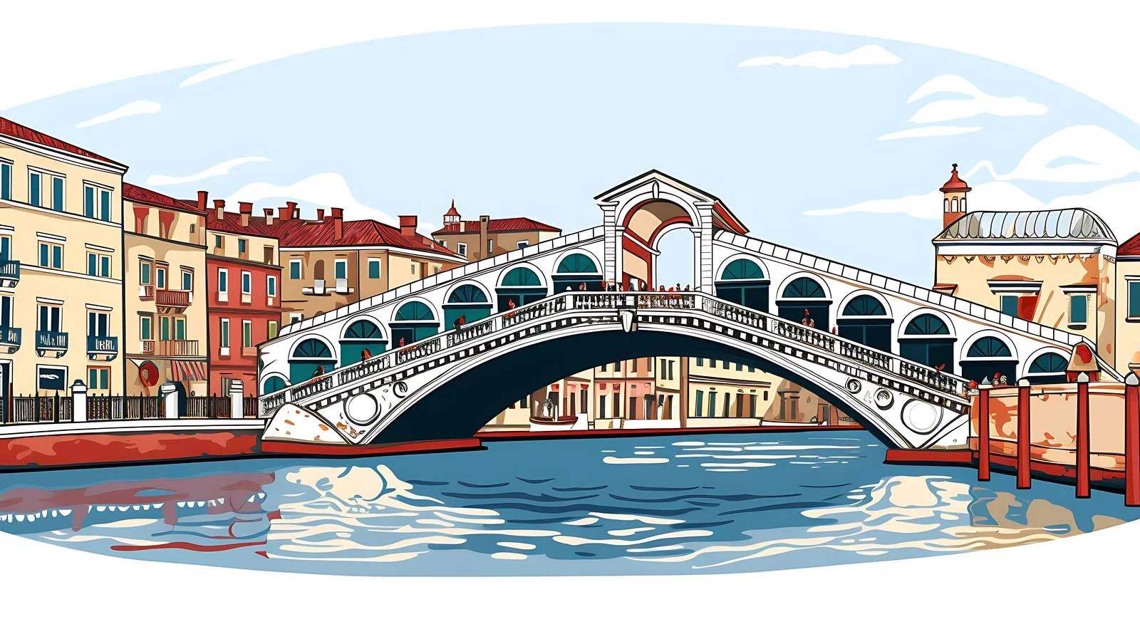 Historic Rialto Bridge in Venice — free download from Dotvec