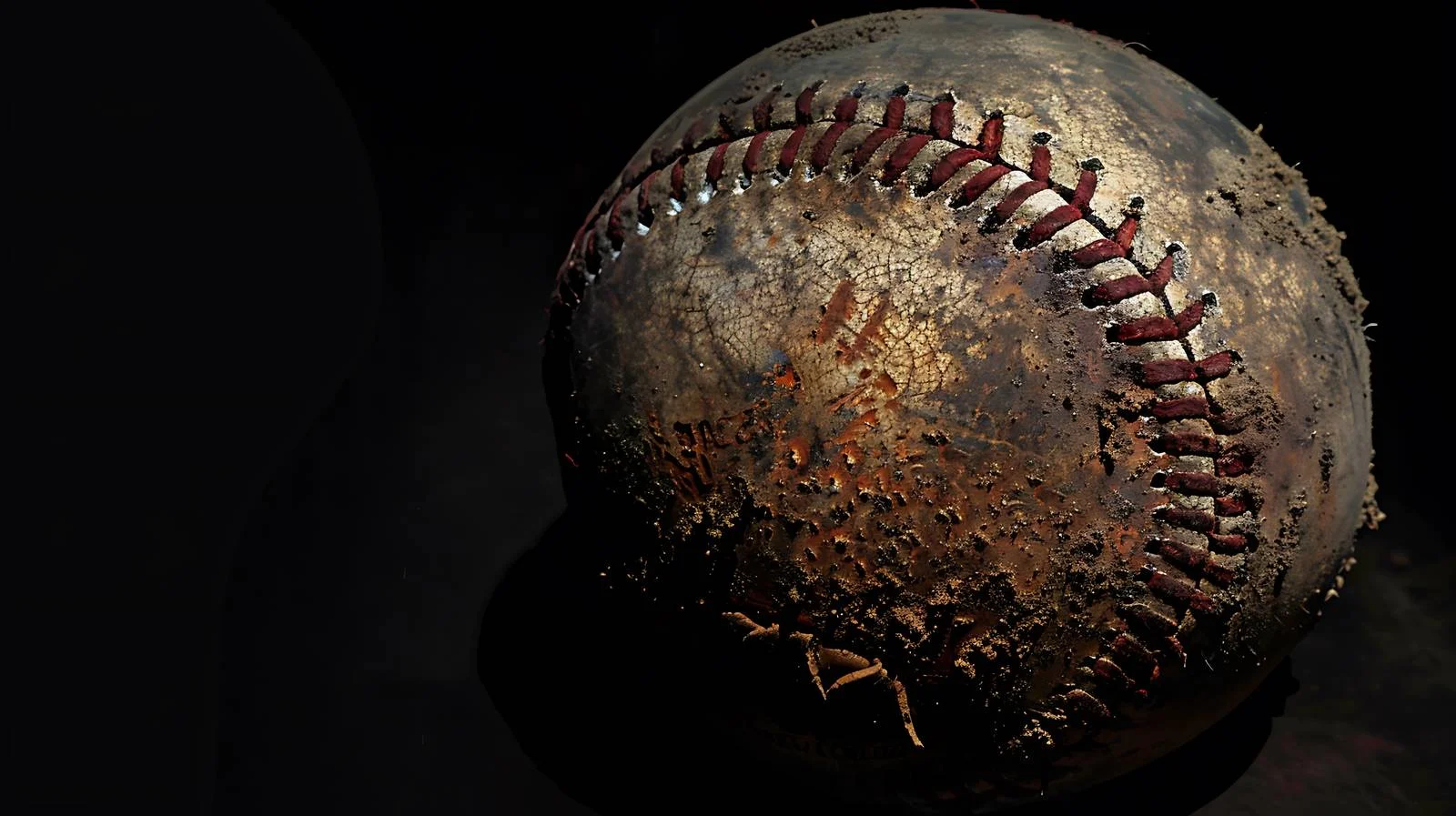 Vintage baseball with intense lighting isolated — free download from Dotvec