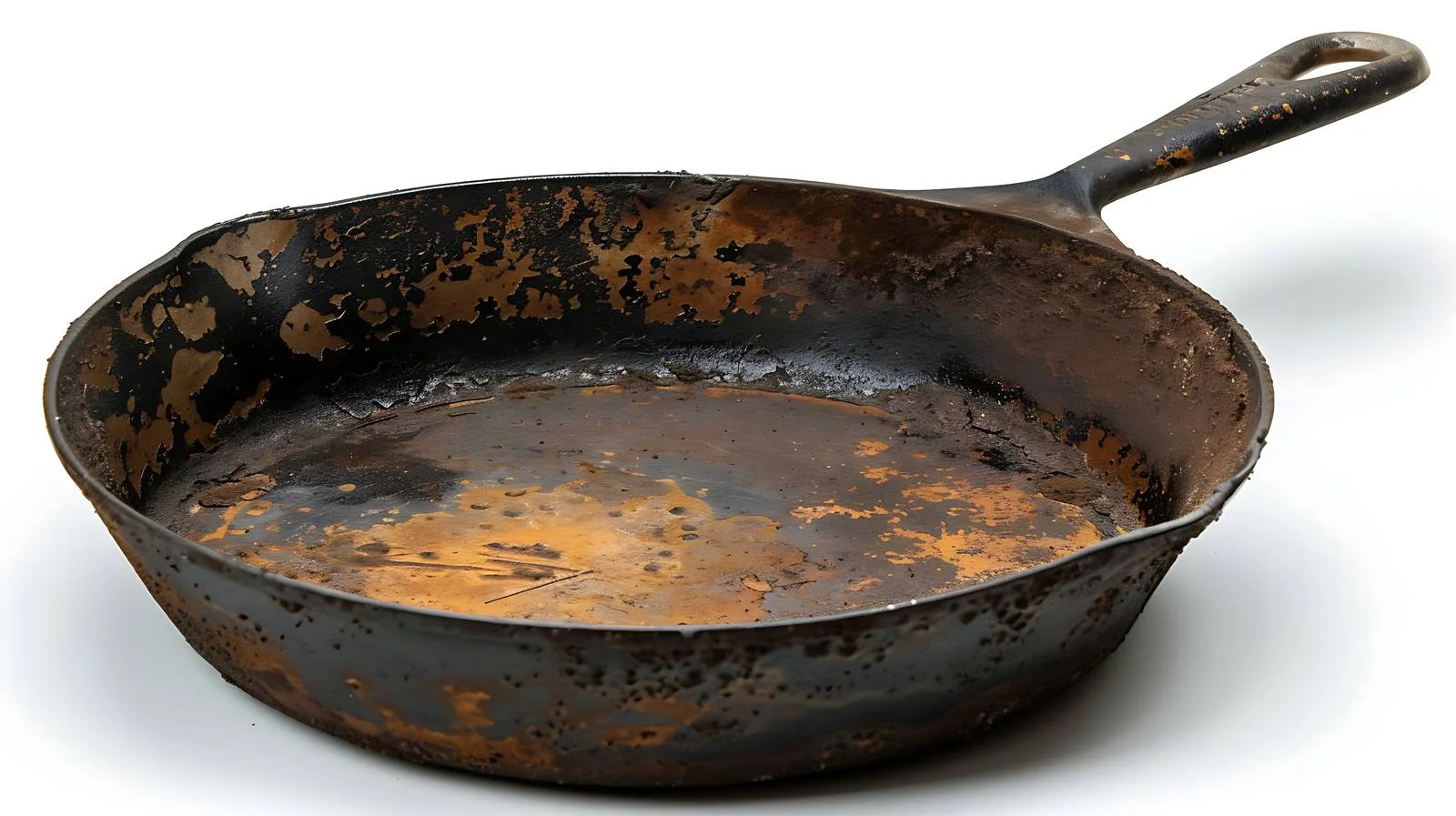 Vintage Round Cast Iron Frying Pan on White — free download from Dotvec