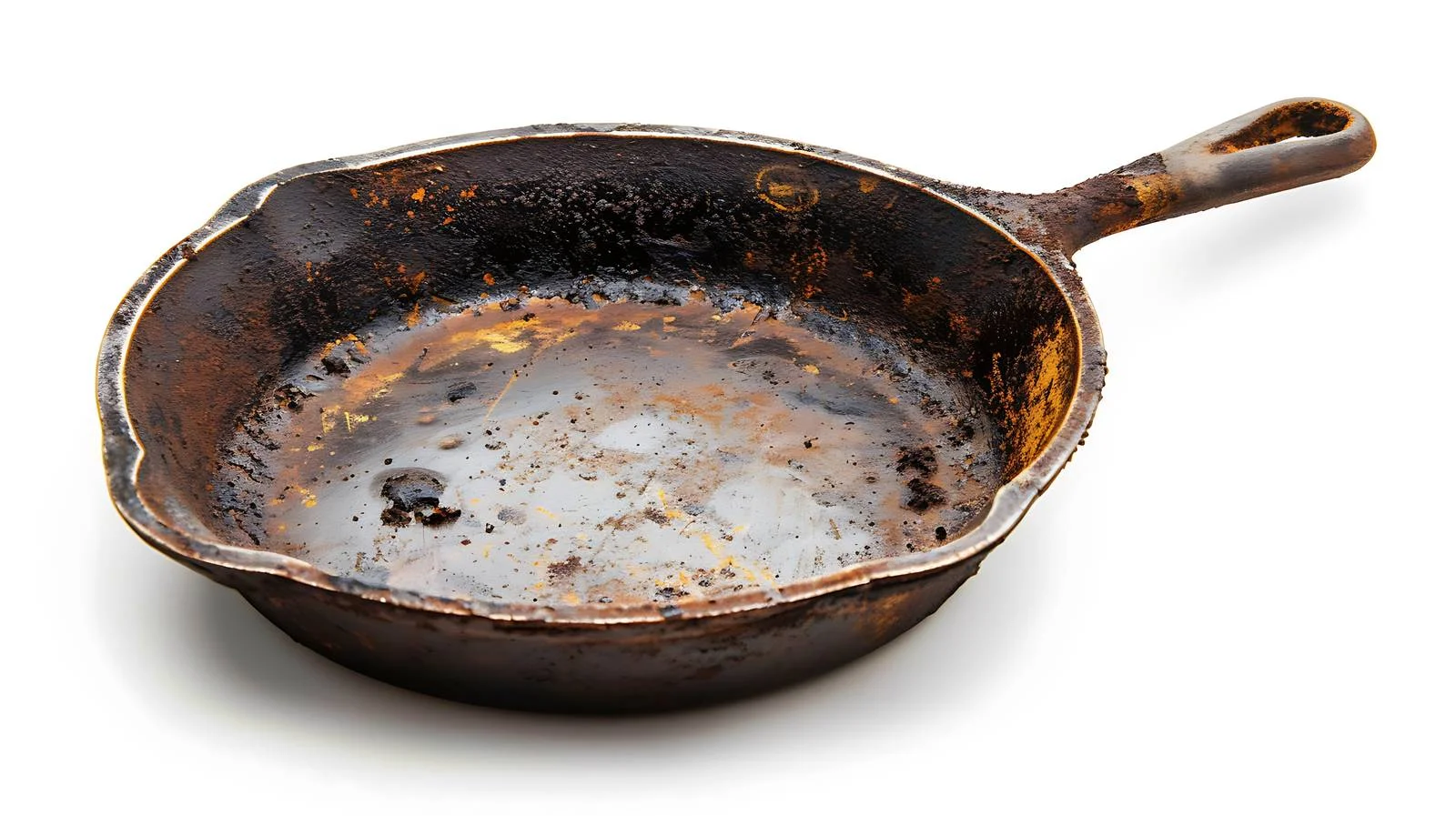 Vintage Round Cast Iron Pan White Isolated — free download from Dotvec