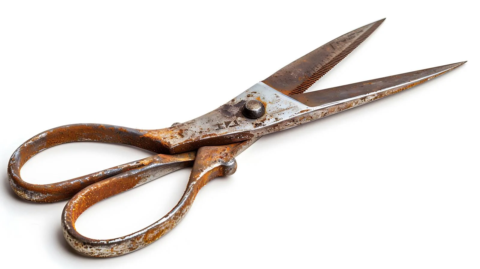 Vintage scissors cutting fabric on white backdrop — free download from Dotvec