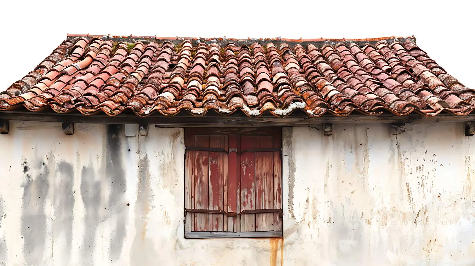 Vintage Wooden Window with Red Shingles Roof – free vintage decor image from Dotvec