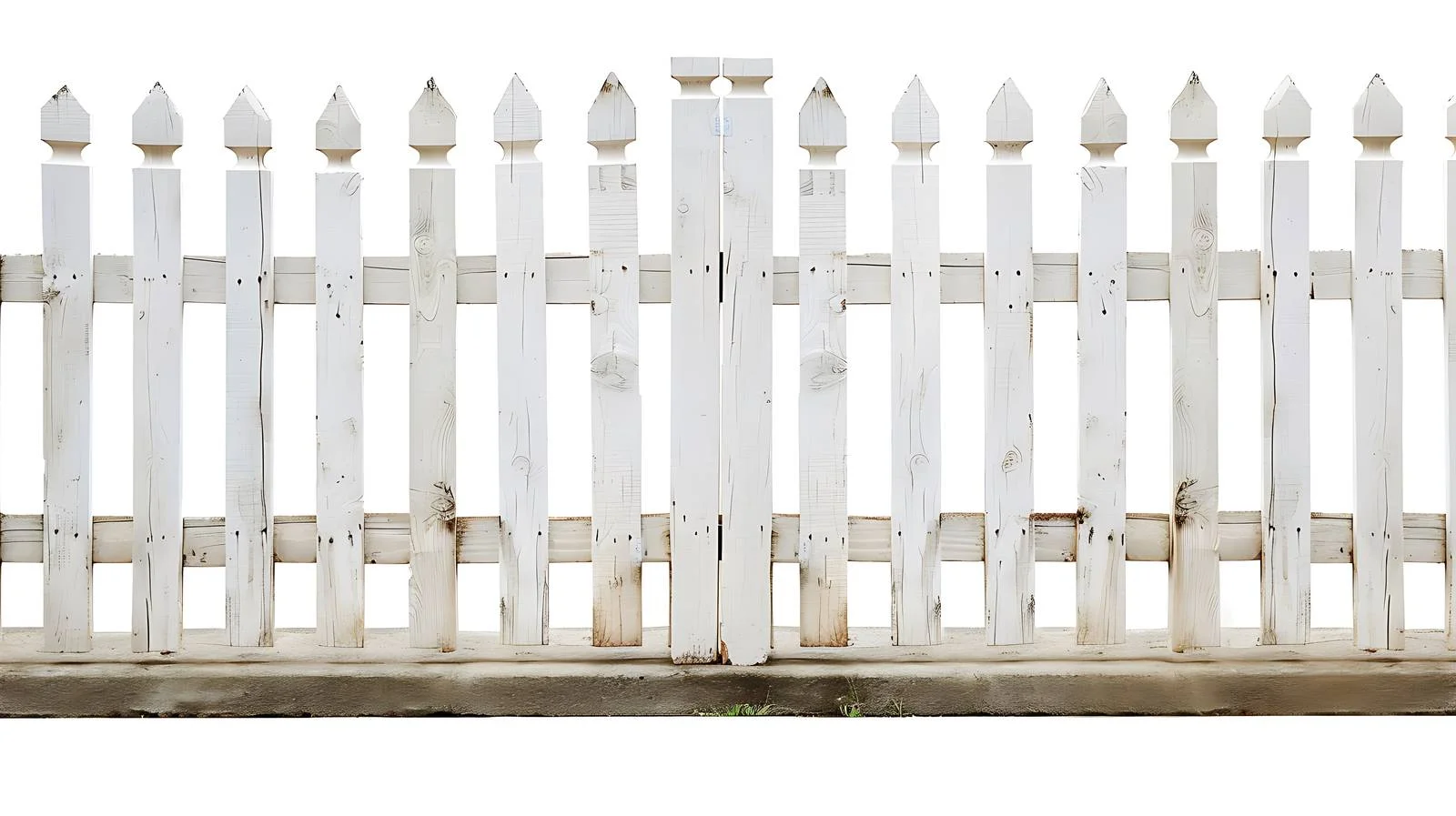 Charming rustic gate and white picket fence — free download from Dotvec