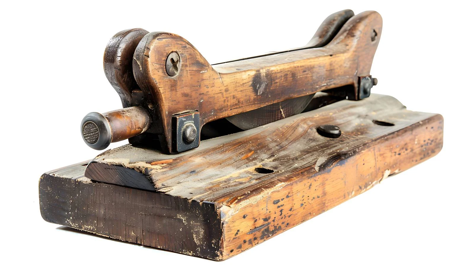 Antique wooden planer for woodworking projects — free download from Dotvec