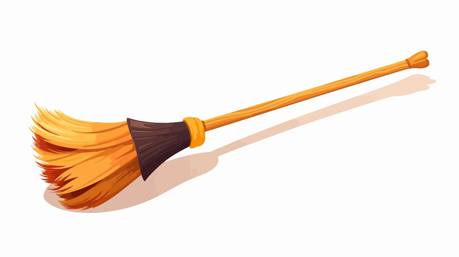 Vintage Broom Flat Design Cartoon Illustration — free download from Dotvec