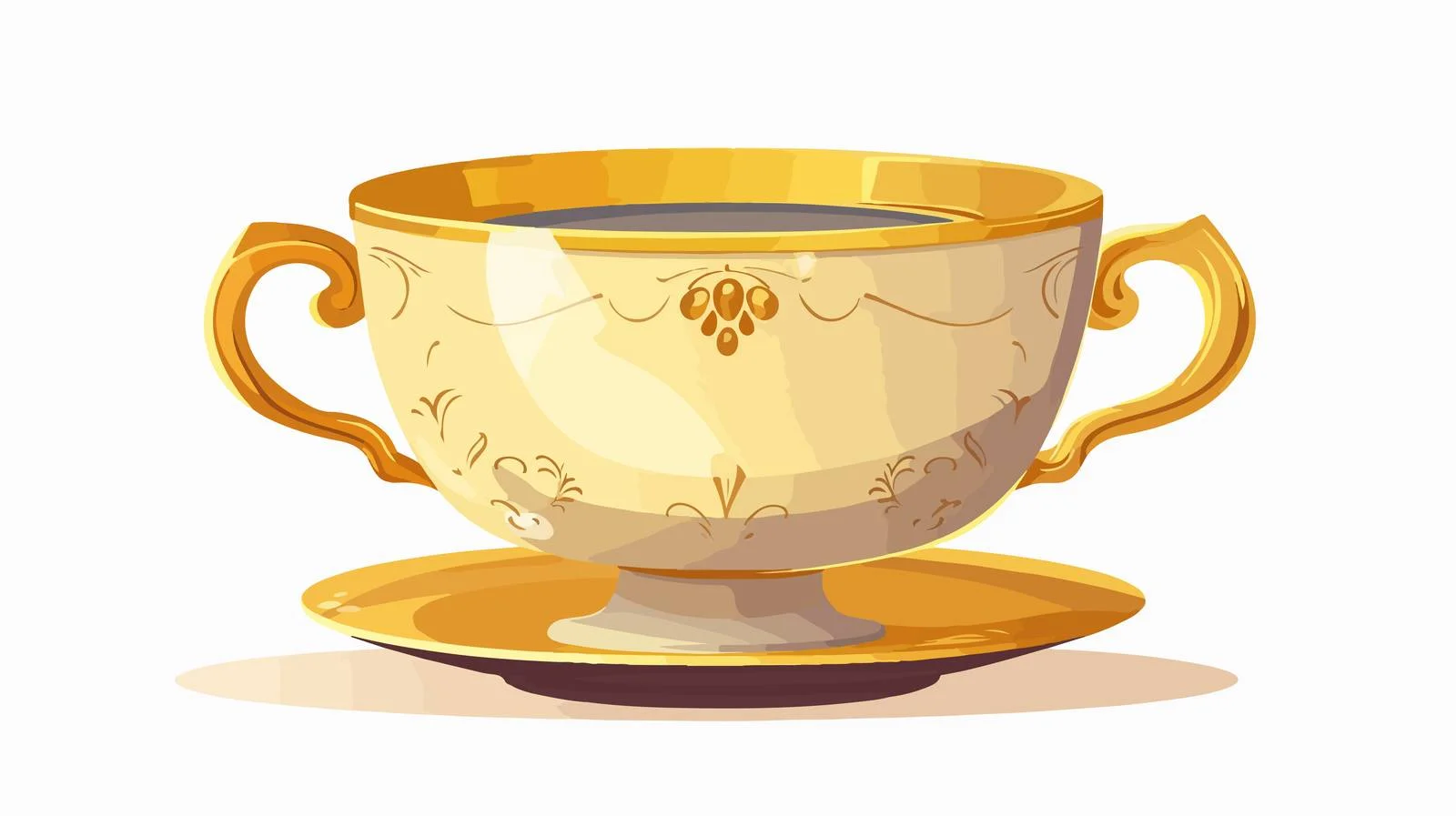 Vintage Cup Cartoon Illustration — free download from Dotvec