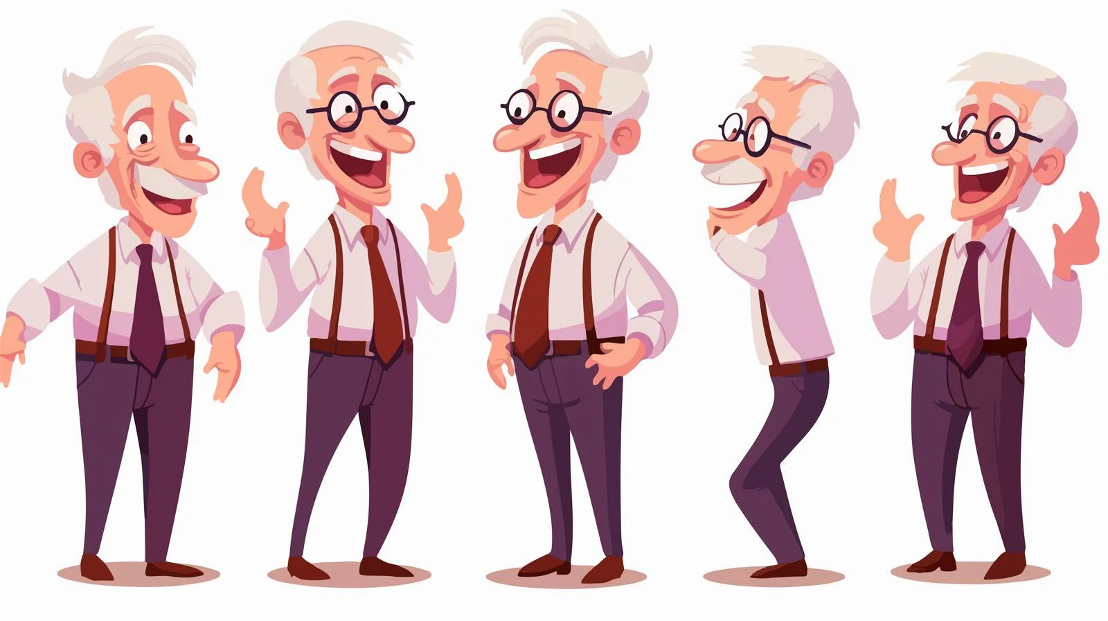 Elderly Man Strong Cartoon Vector Illustration — free download from Dotvec