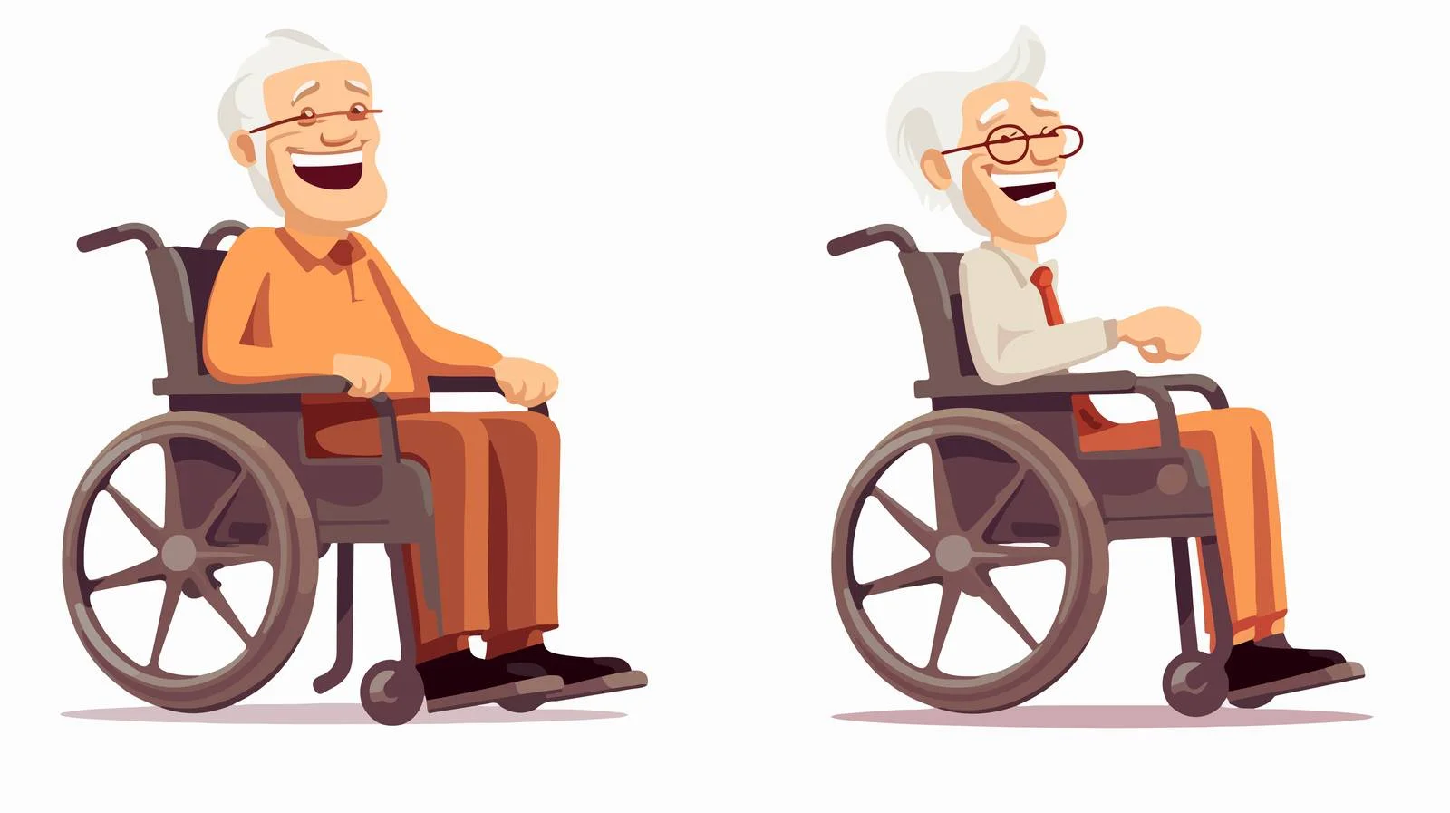 Elderly Man on Wheelchair Cartoon — free download from Dotvec
