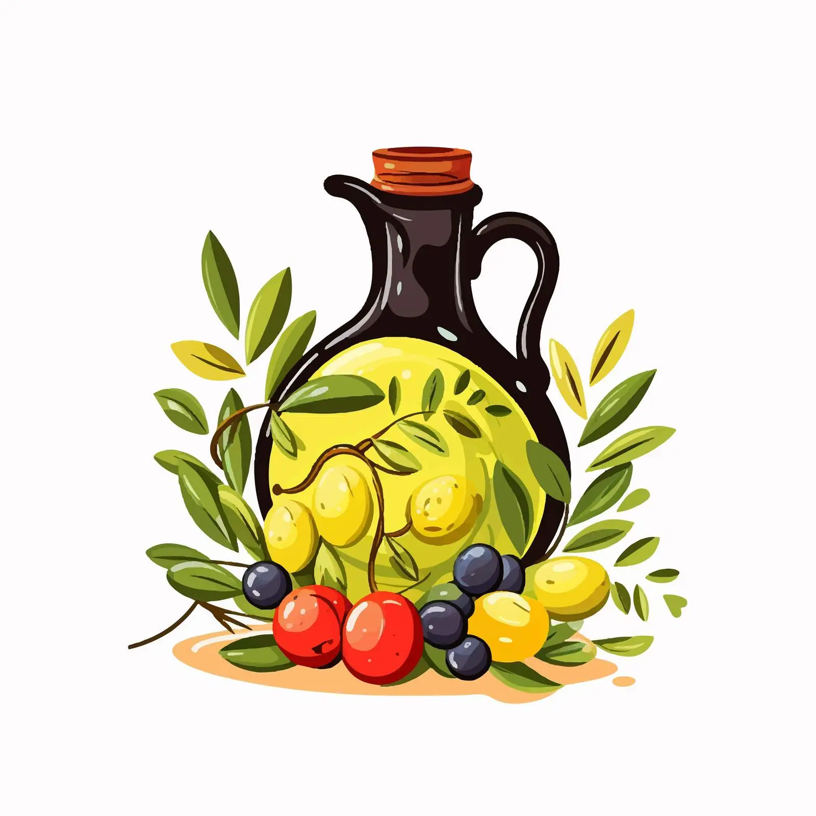 Olive Oil and Italian Fruit Composition – free natural products image from Dotvec