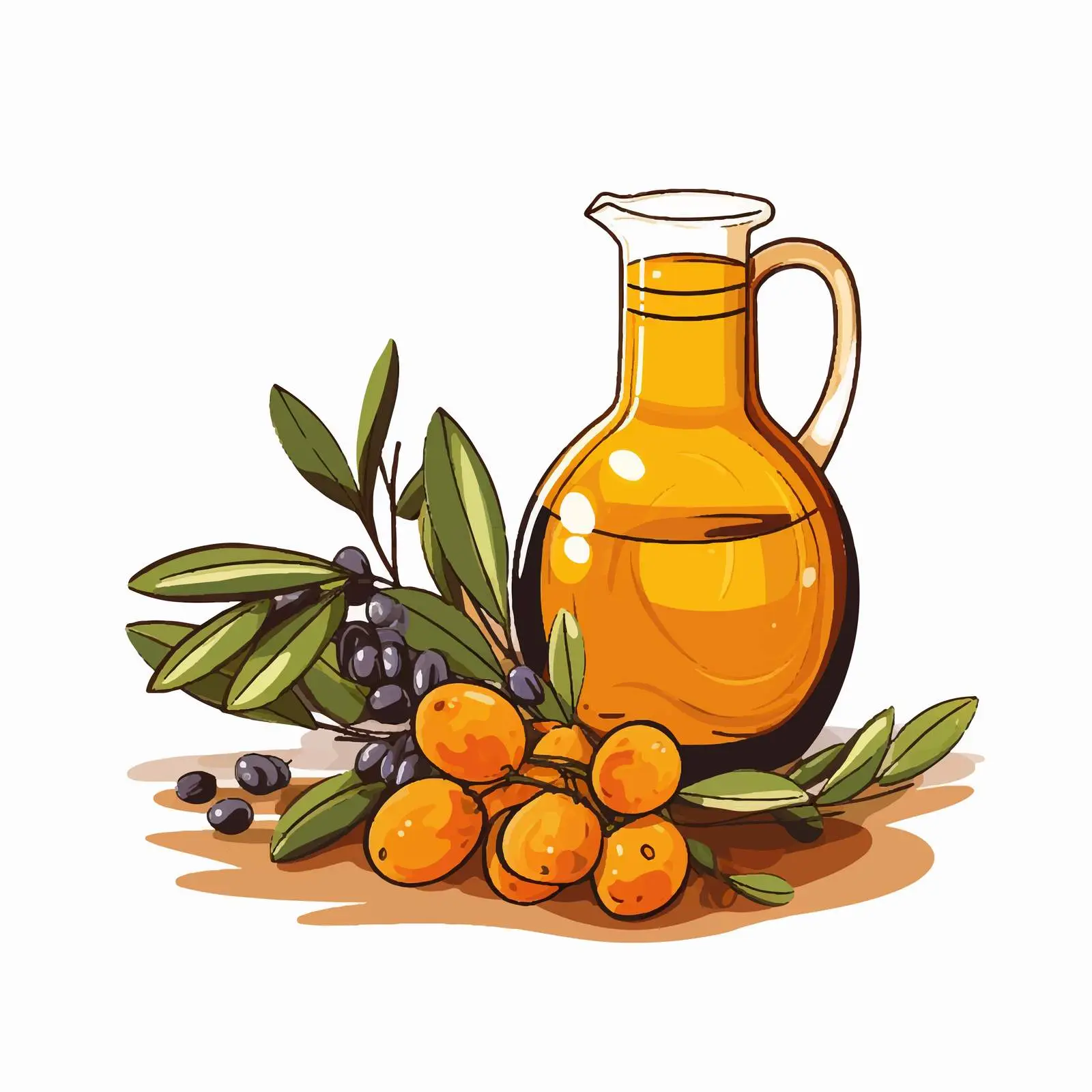 Olive Oil in Glass Jug with Italian Fruits — free download from Dotvec