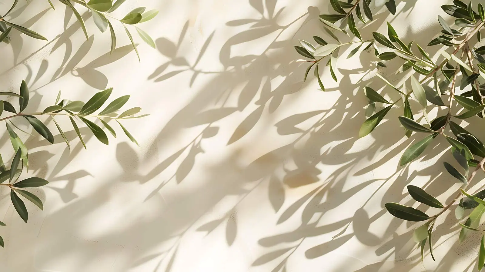 Olive Tree Leaves and Branches on Beige Background — free download from Dotvec