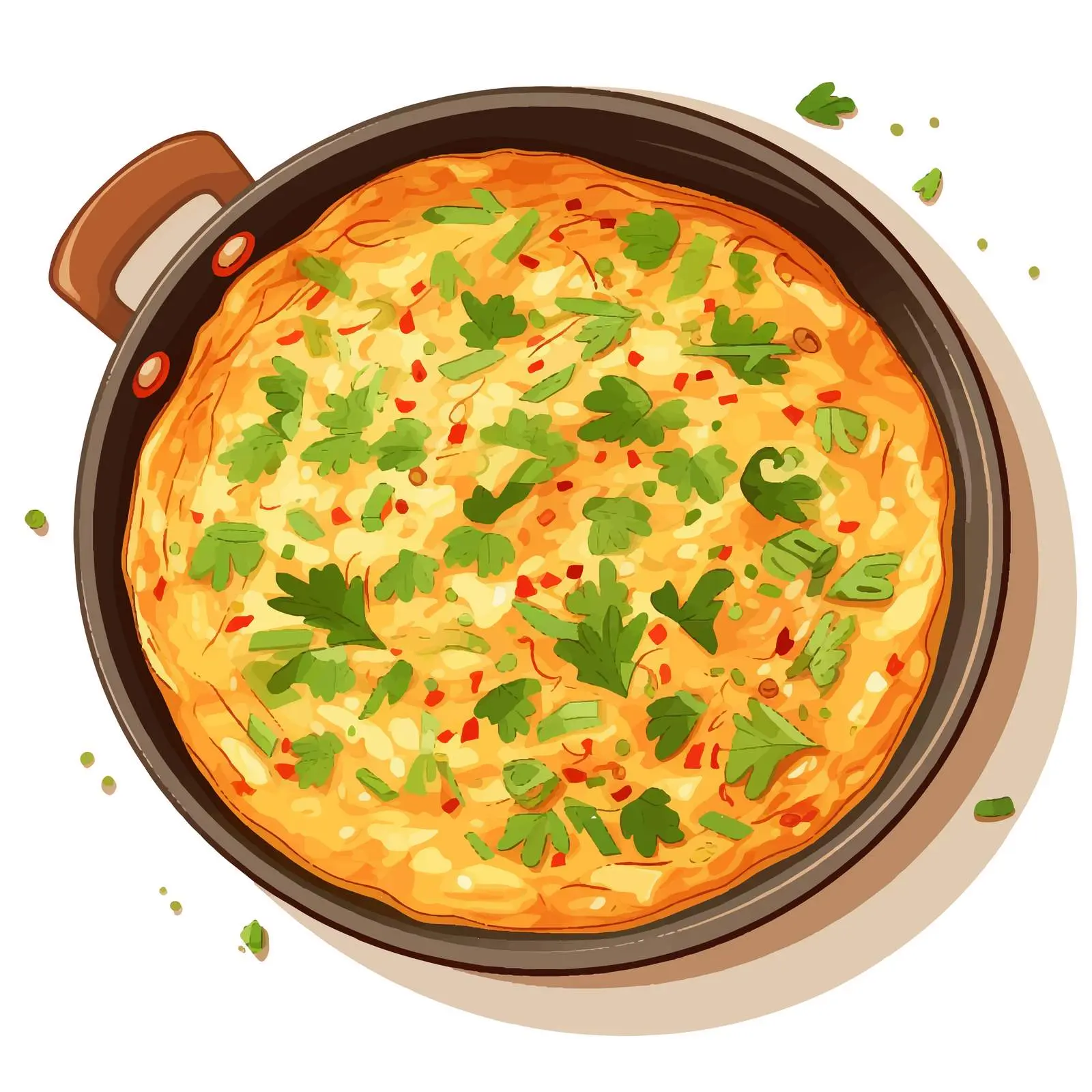 Omelette Dish Vector Illustration on White Background — free download from Dotvec