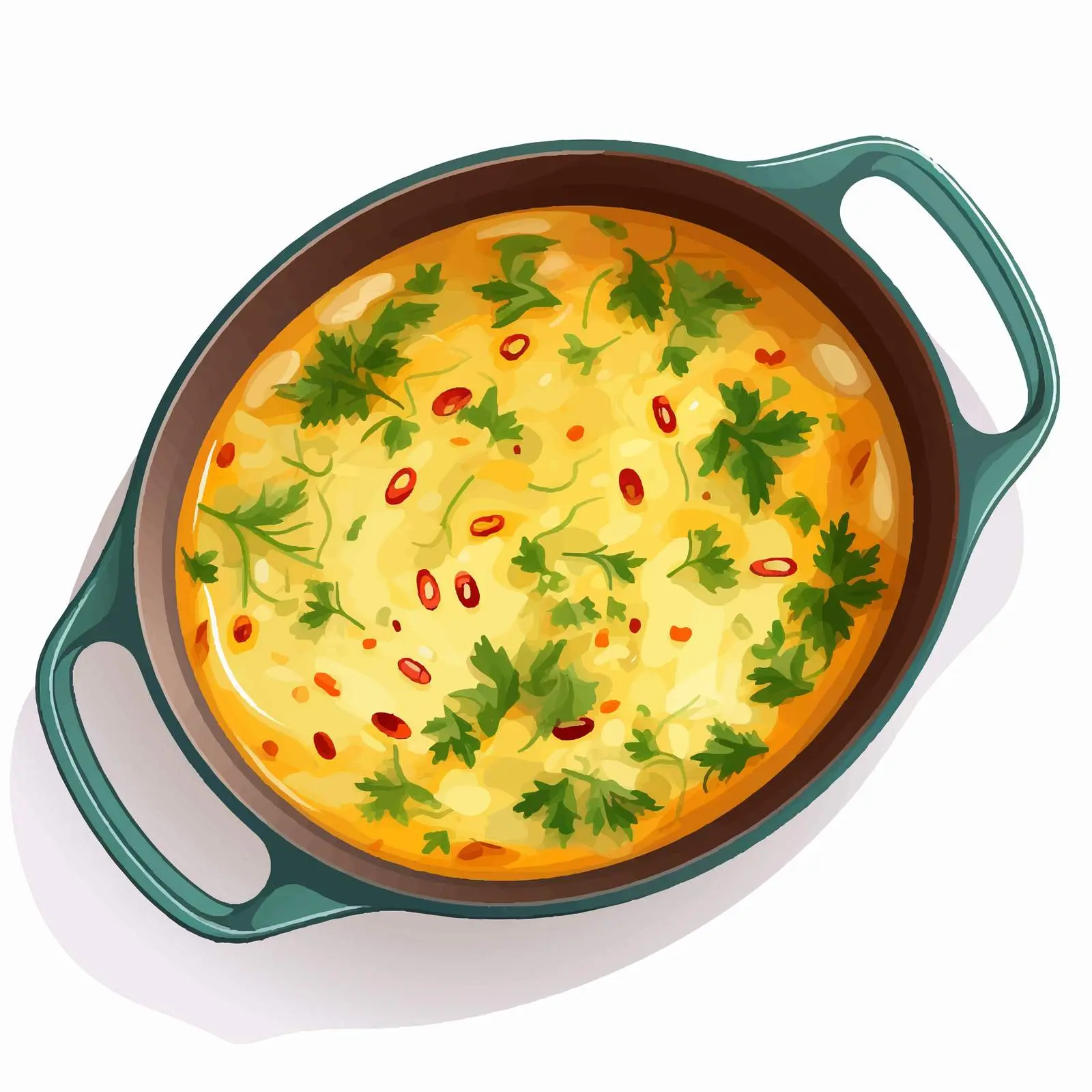 Omelette Dish Vector Illustration on White Background – free cheese omelette image from Dotvec