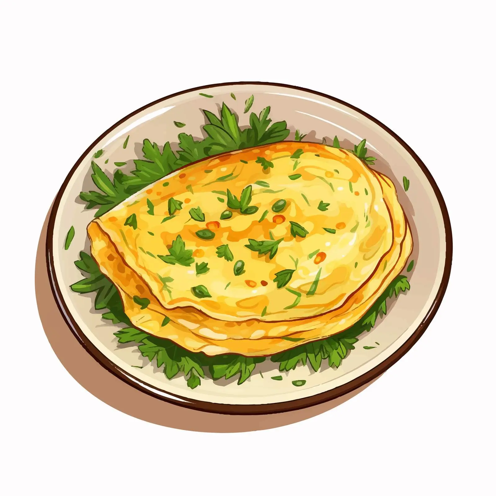 Omelette Vector Illustration on White Background — free download from Dotvec