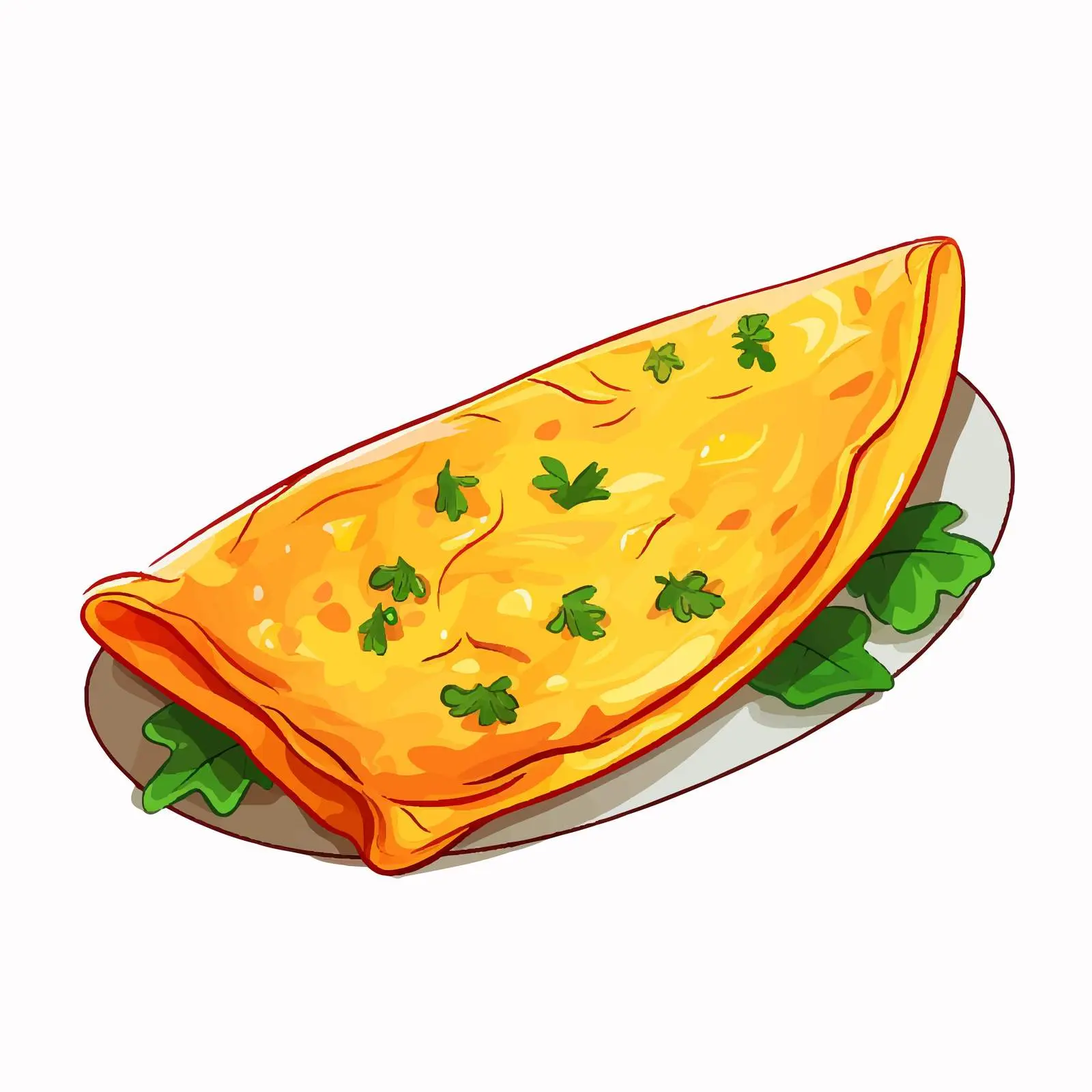 Isolated Omelette Vector Illustration on White Background — free download from Dotvec