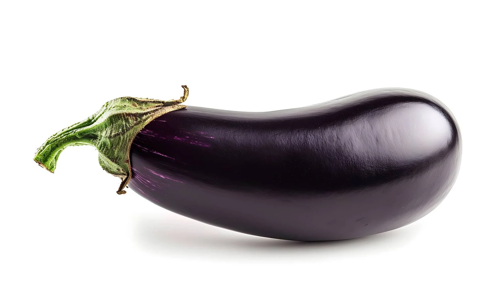 Single fresh eggplant on white backdrop — free download from Dotvec