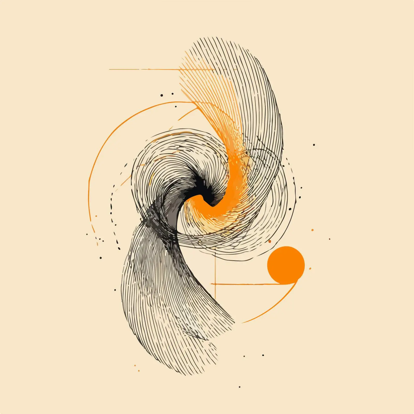 Abstract Spiral Lines Art — free download from Dotvec