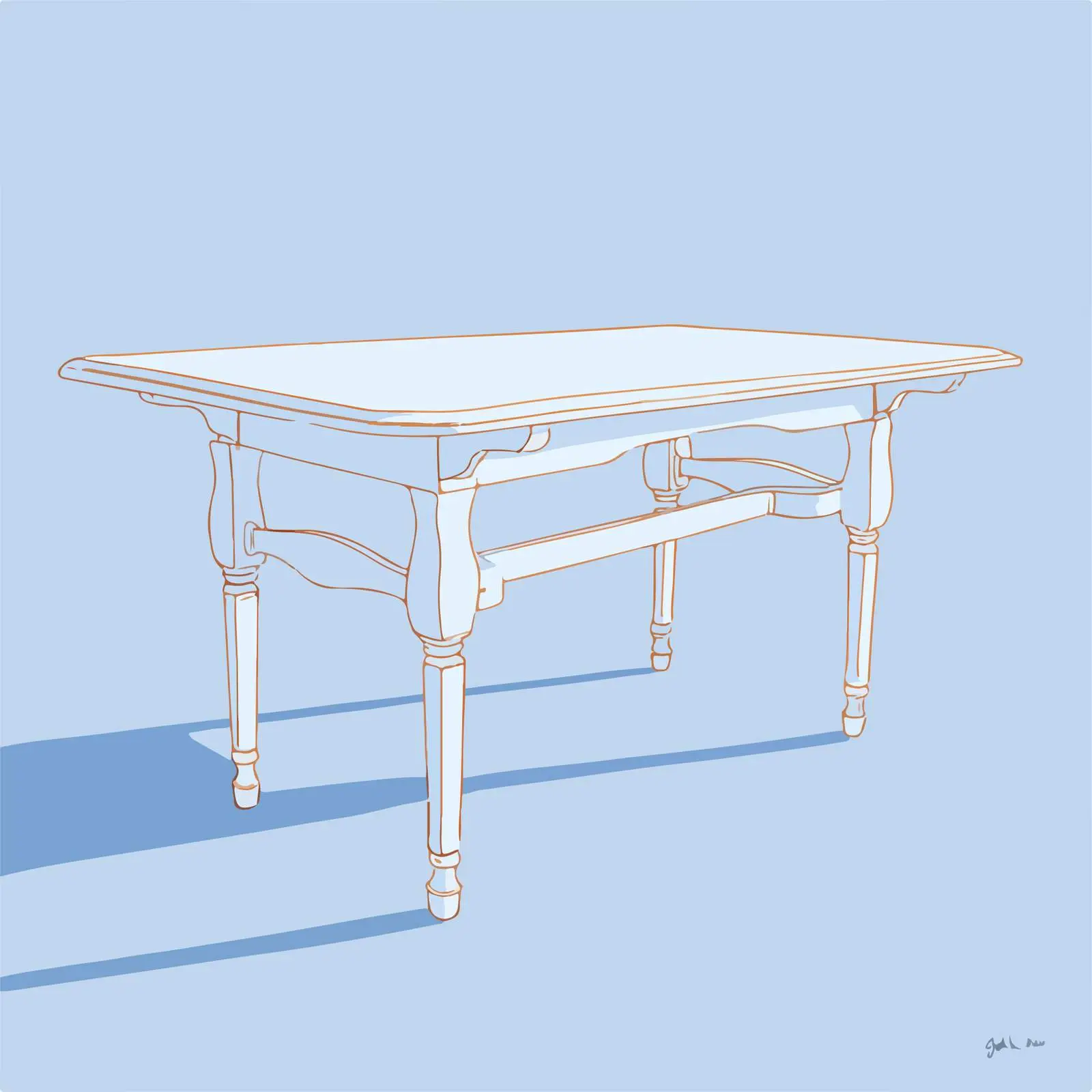 Elegant Table Sketch Art — free download from Dotvec