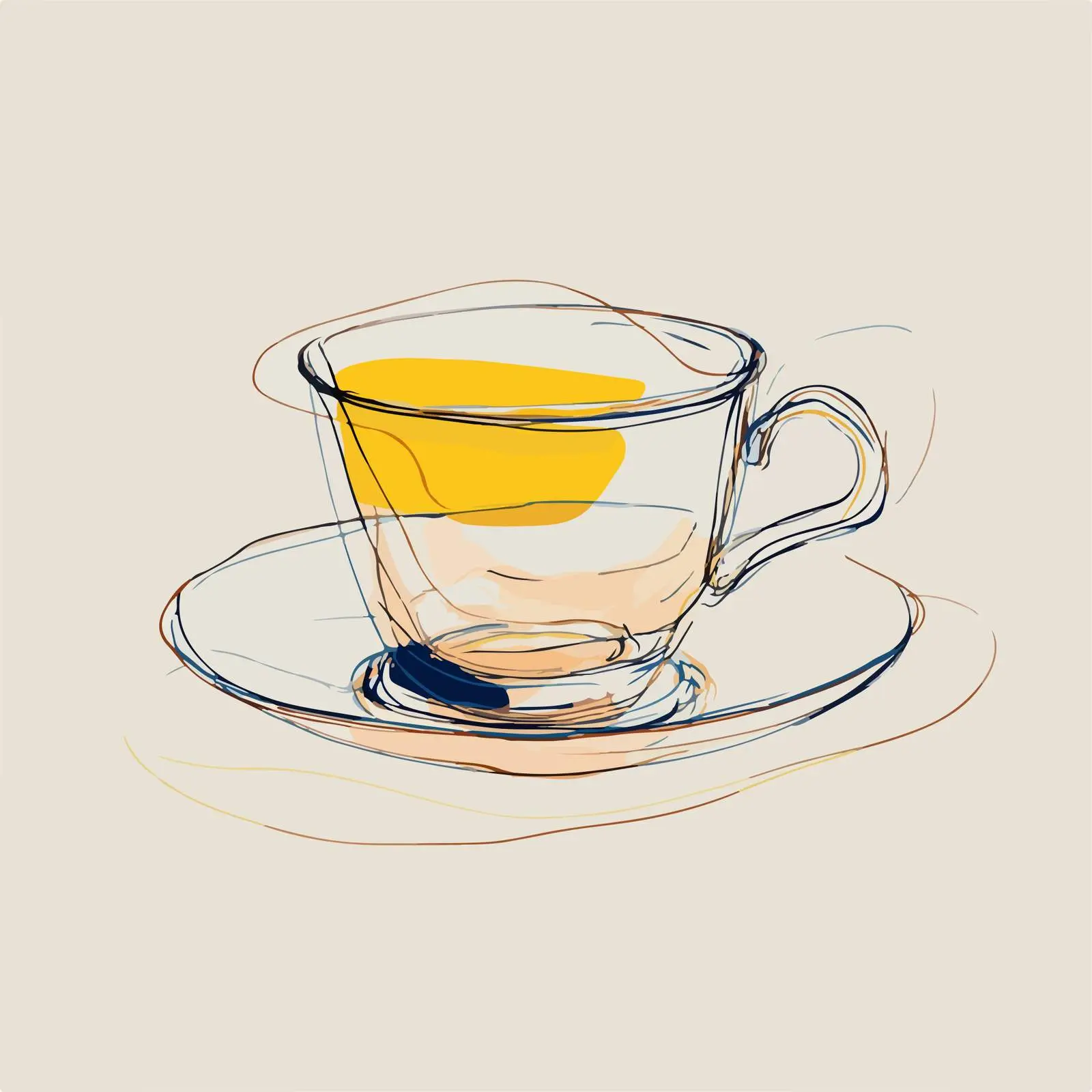 Elegant Teacup Artwork — free download from Dotvec