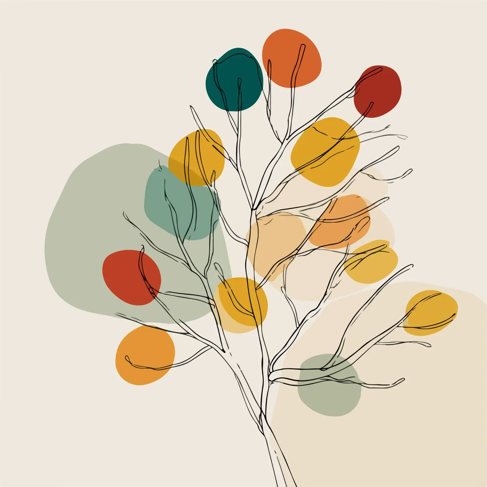 Tree Branch Minimalist Art — free download from Dotvec