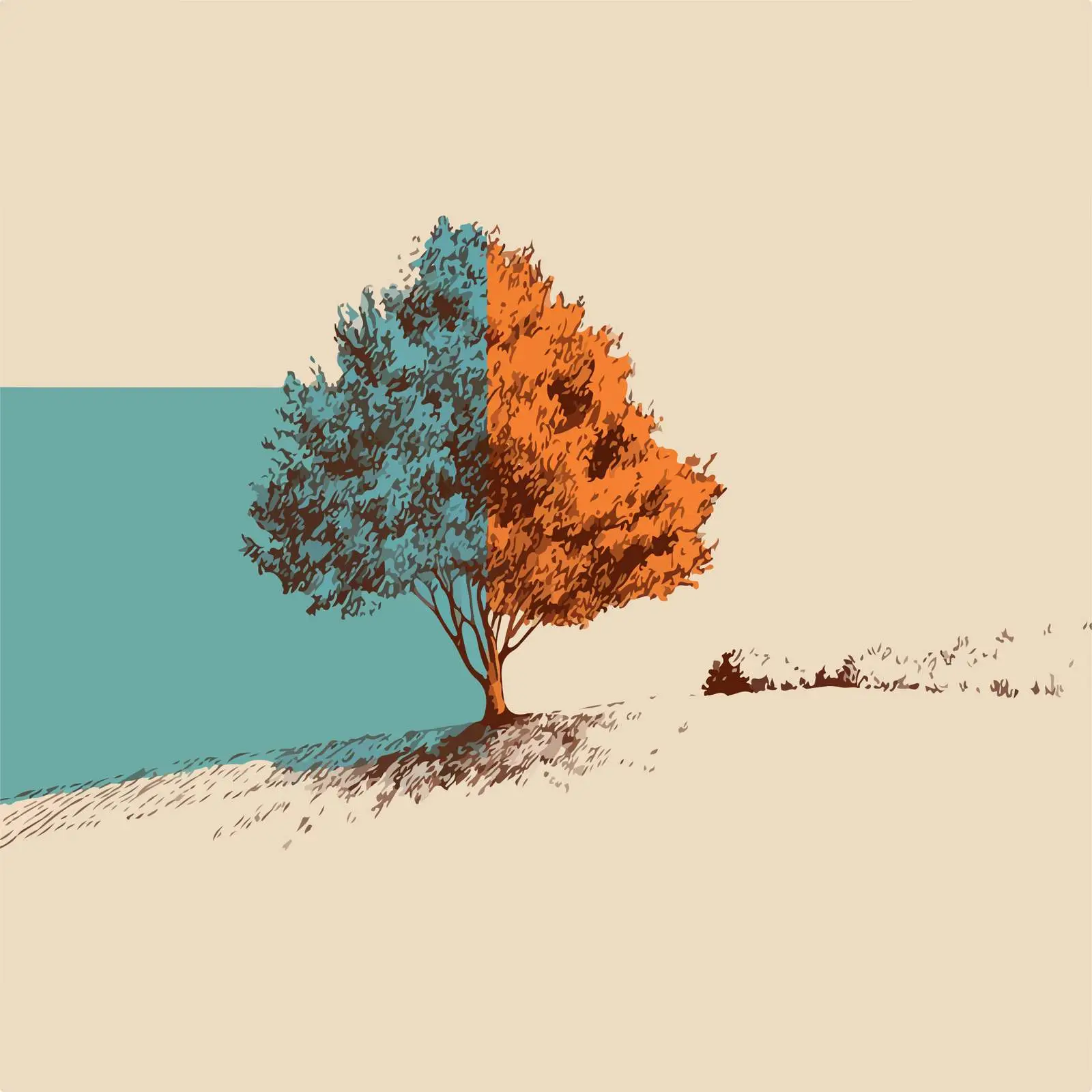 Artistic Tree Illustration — free download from Dotvec