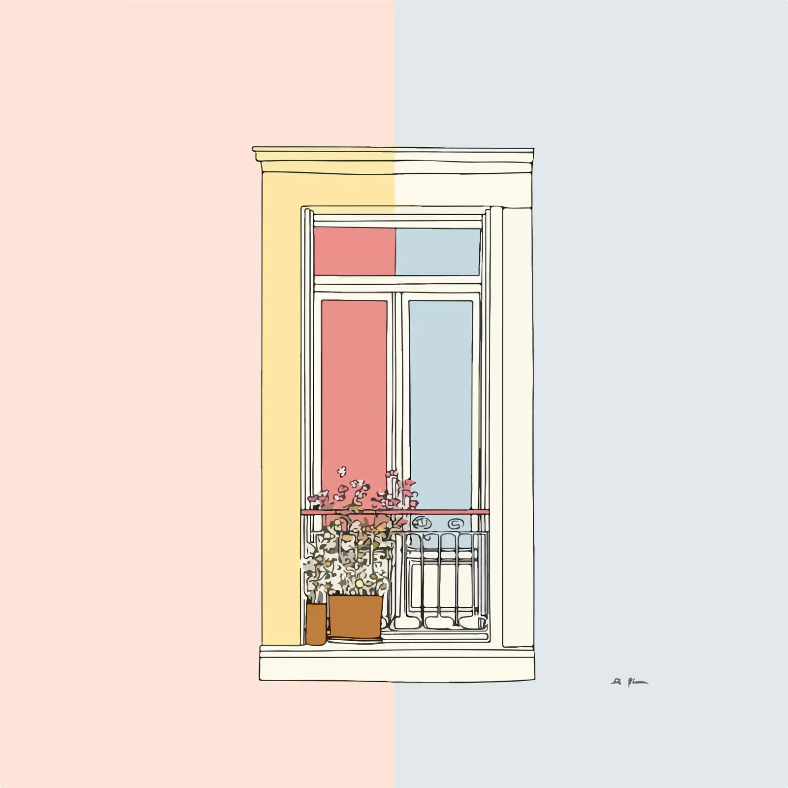 Minimalist Window Artwork — free download from Dotvec