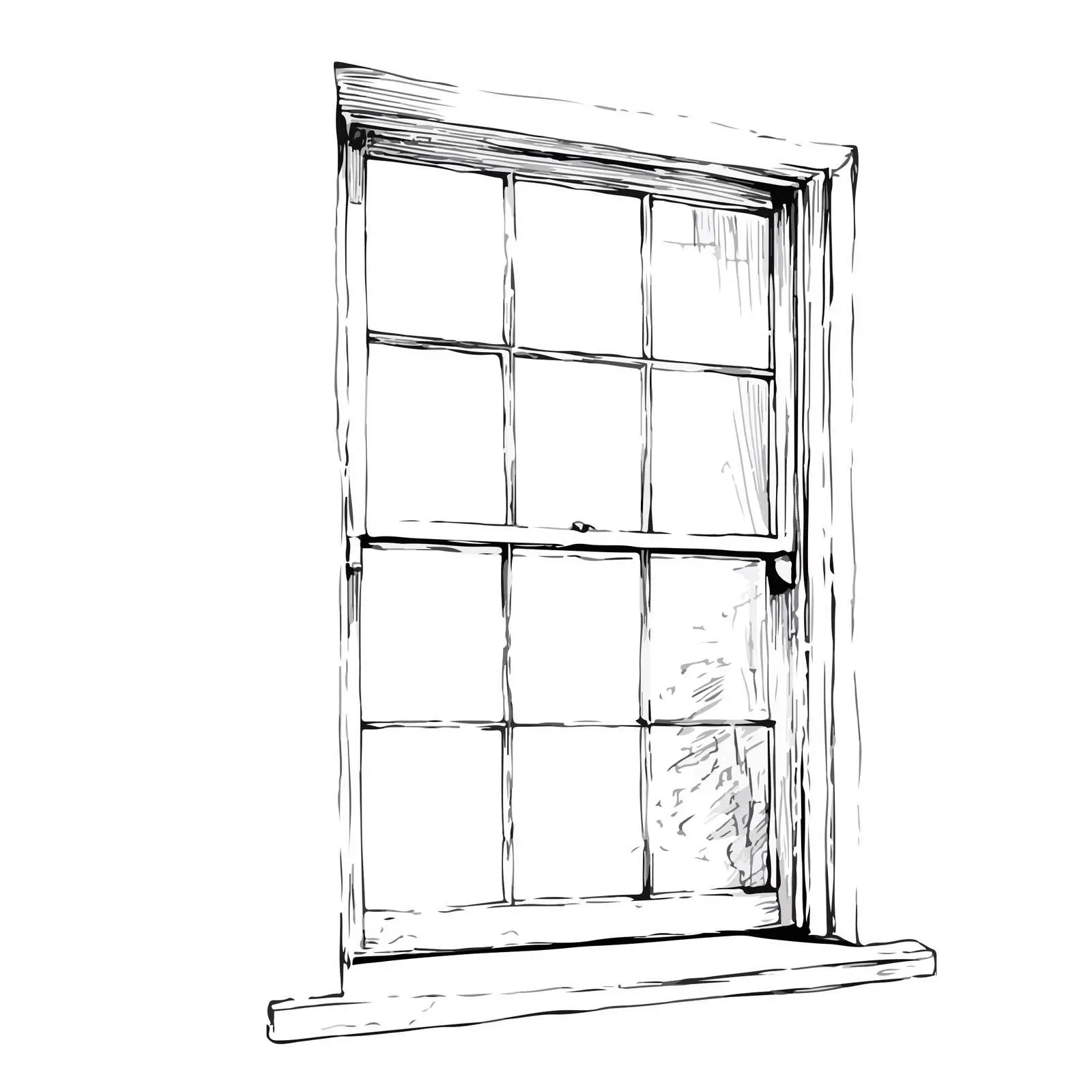 Minimalist Window Line Art — free download from Dotvec