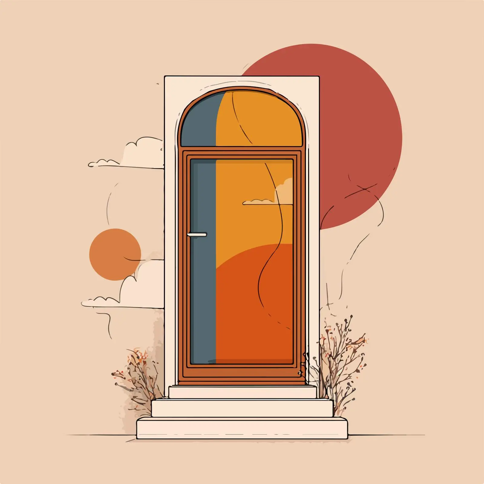 Simplistic Window Vector Art — free download from Dotvec