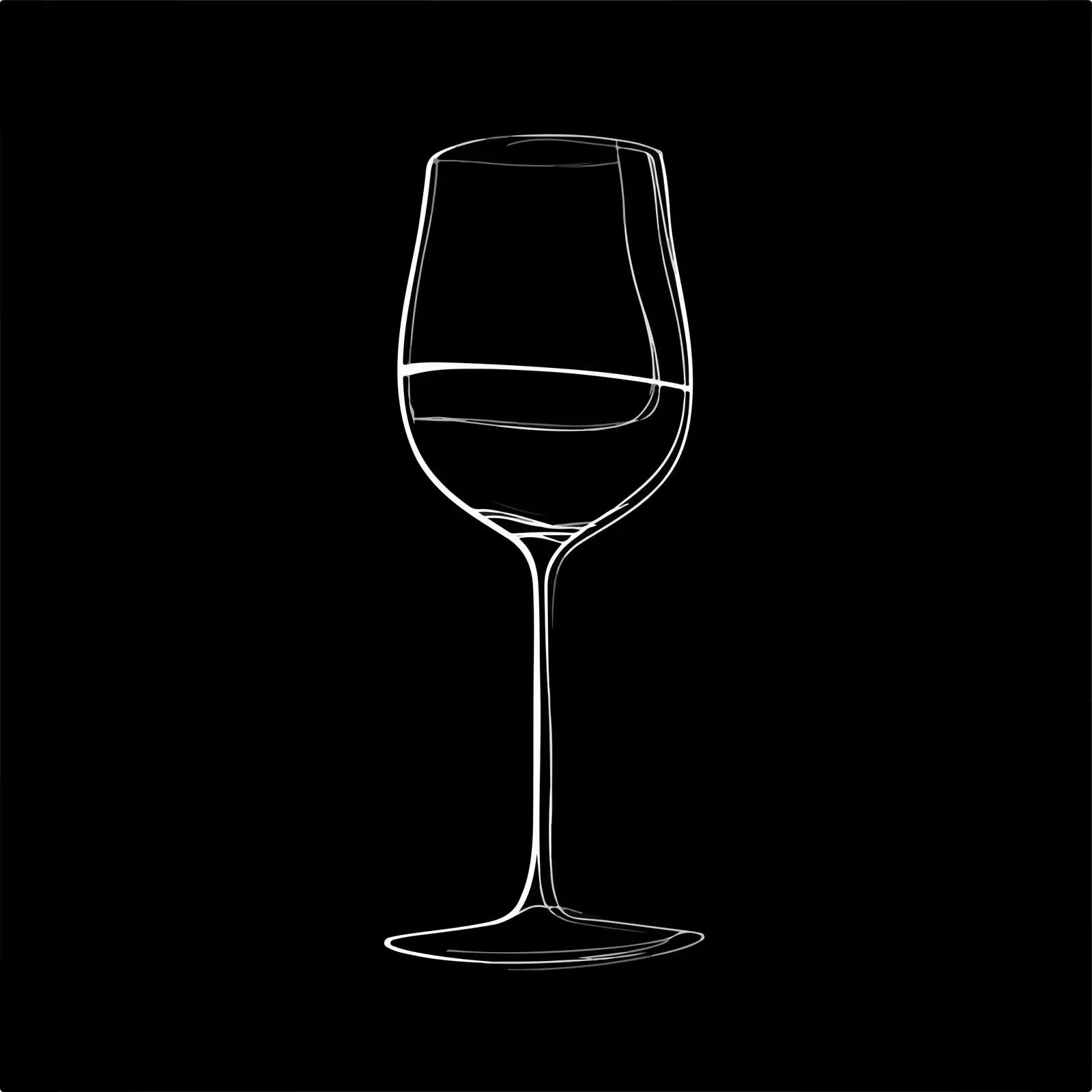 Minimalist Wine Glass Illustration — free download from Dotvec