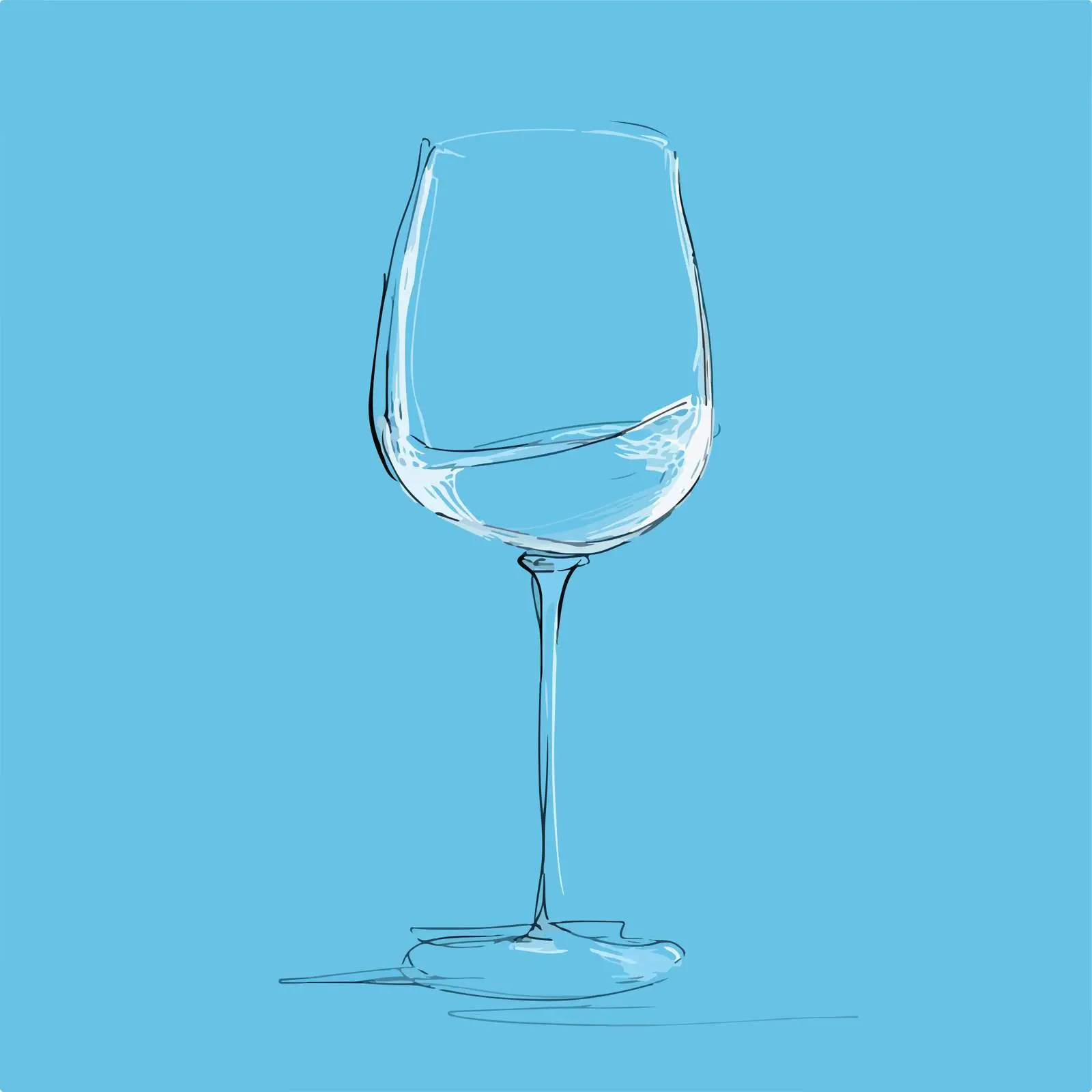 Minimalist Wine Glass Art — free download from Dotvec